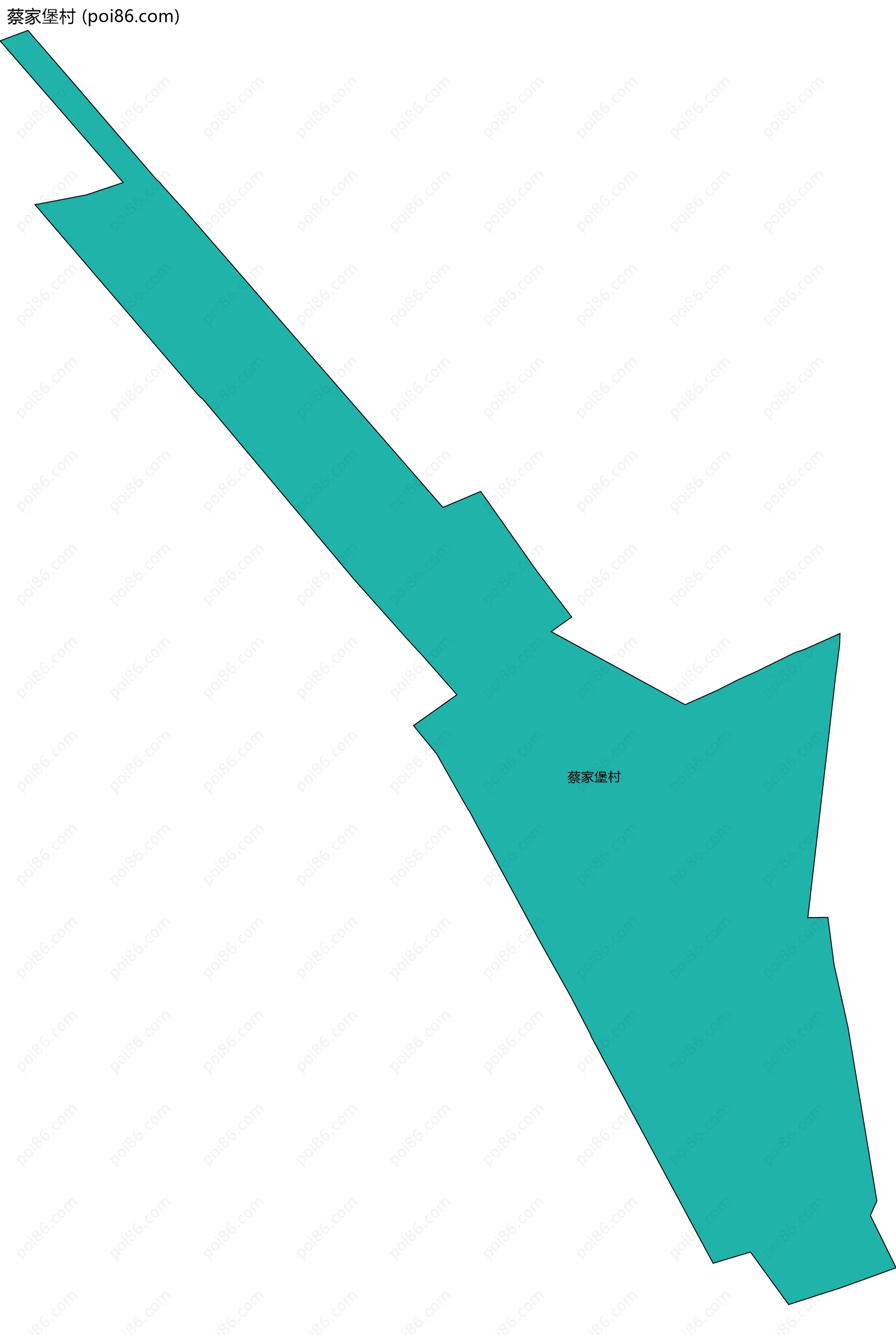 蔡家堡村边界地图