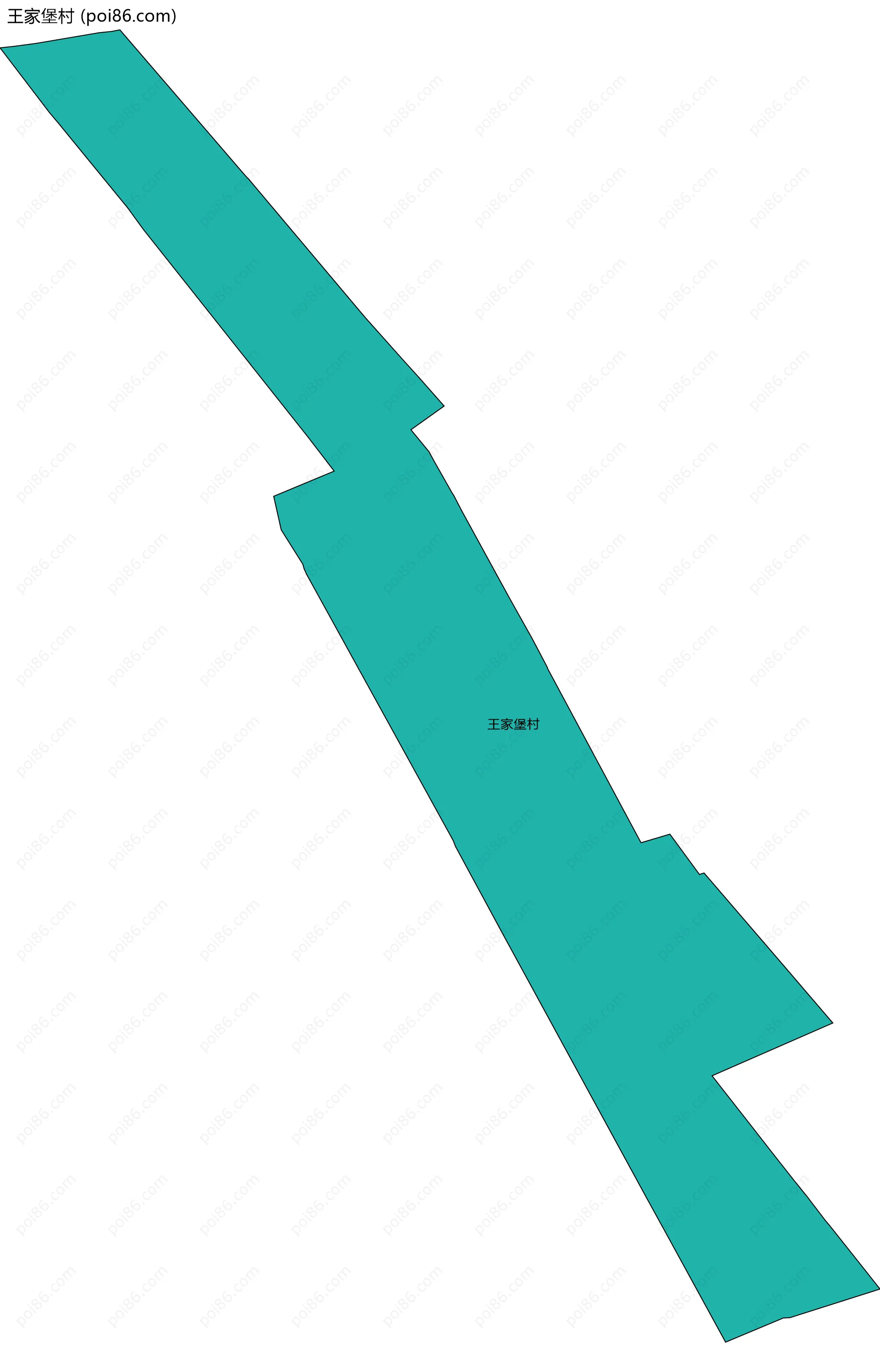 王家堡村边界地图