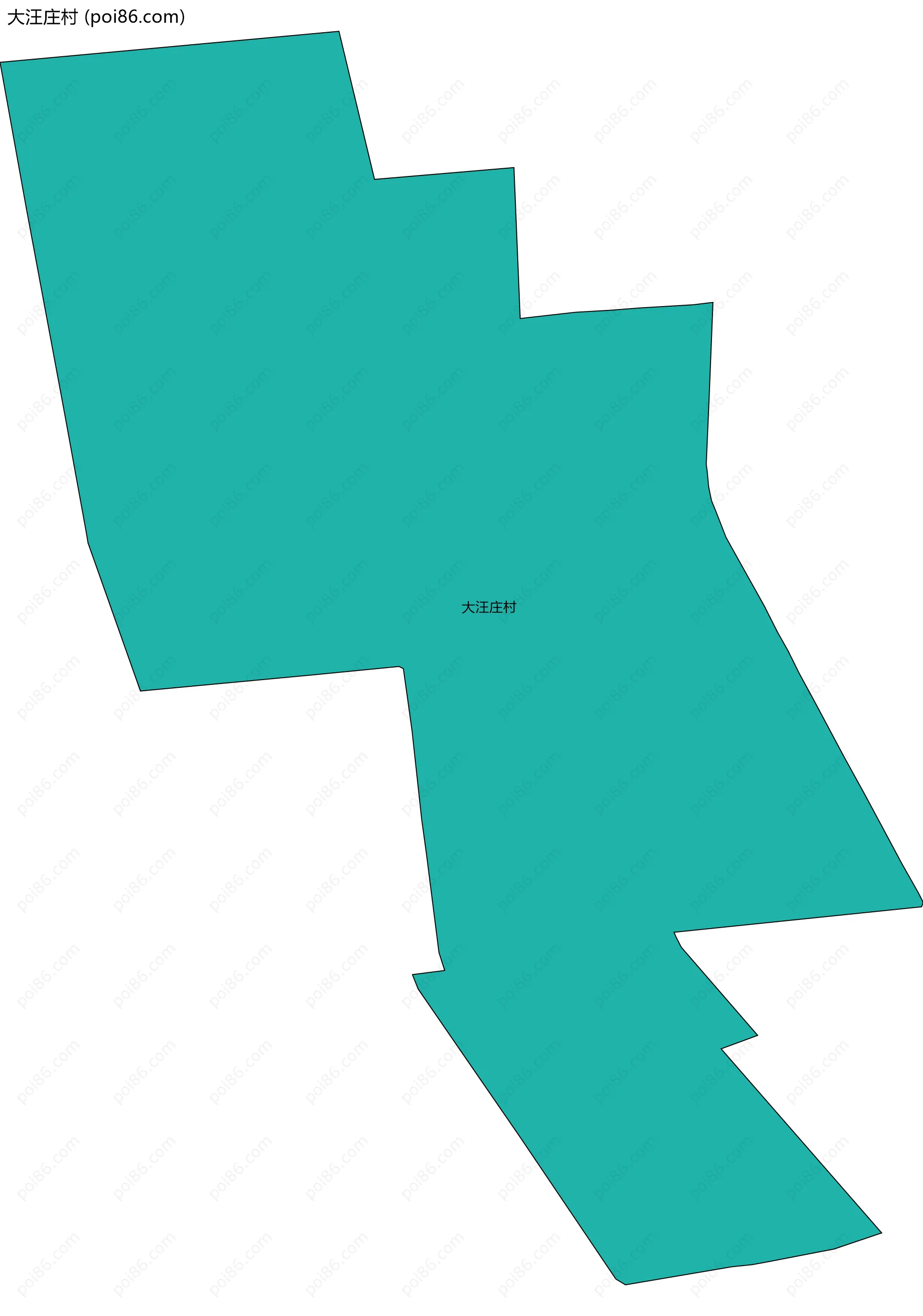 大汪庄村边界地图
