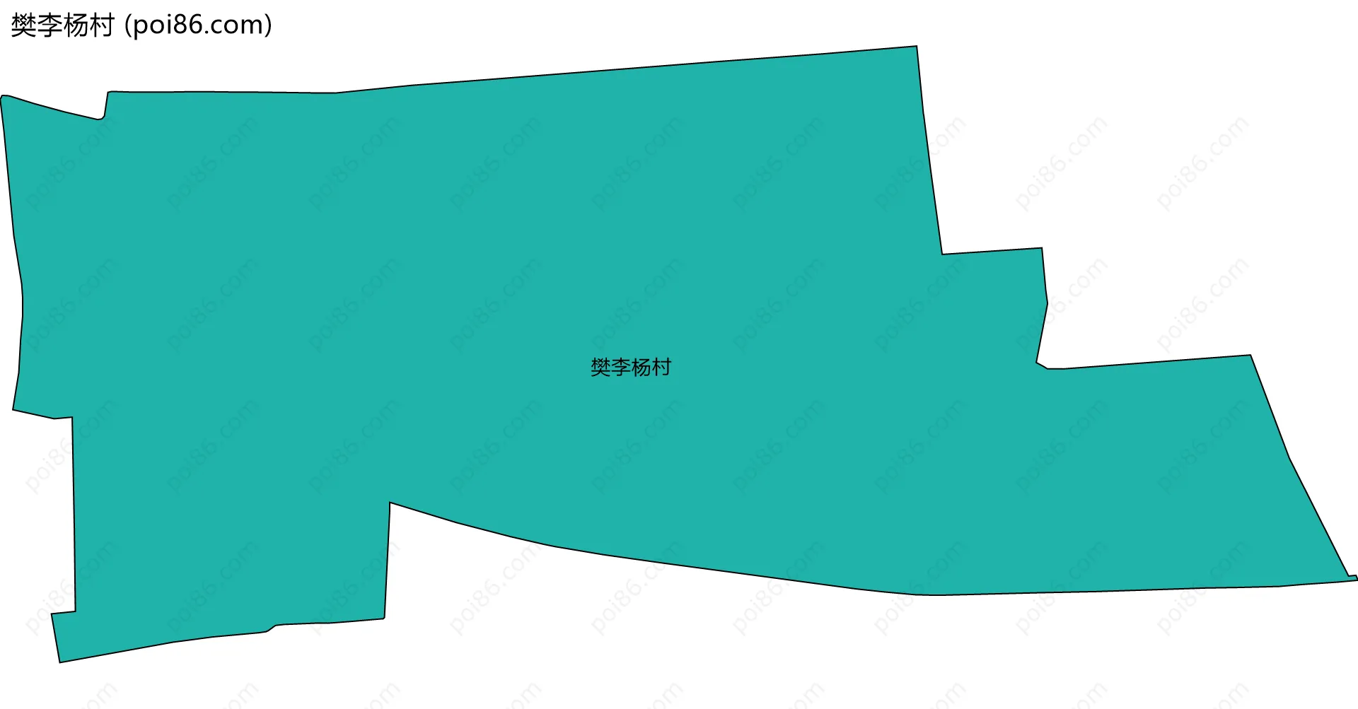 樊李杨村边界地图