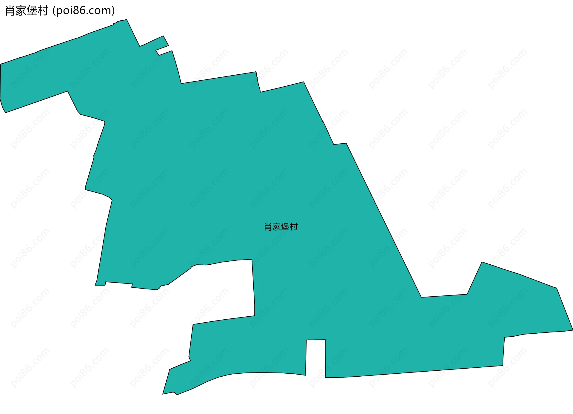 肖家堡村边界地图