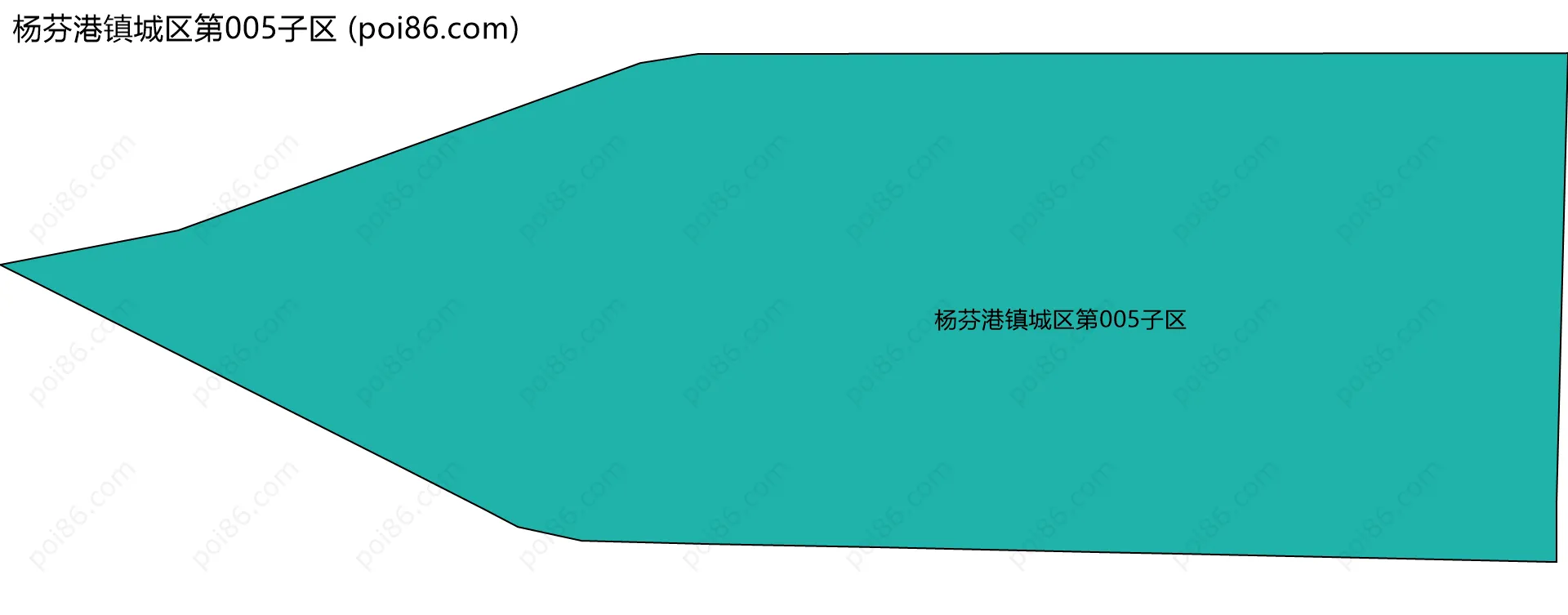 杨芬港镇城区第005子区边界地图