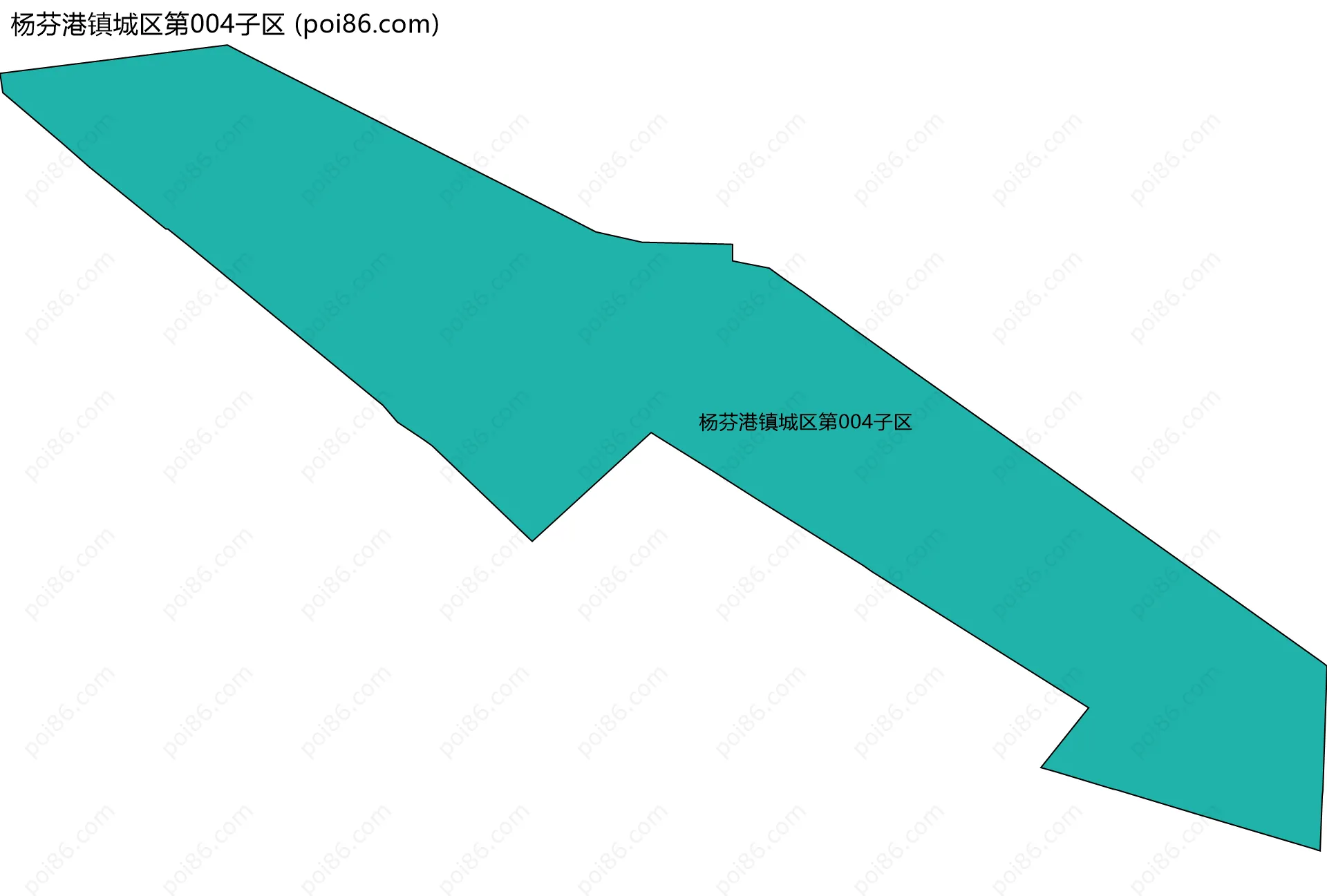 杨芬港镇城区第004子区边界地图