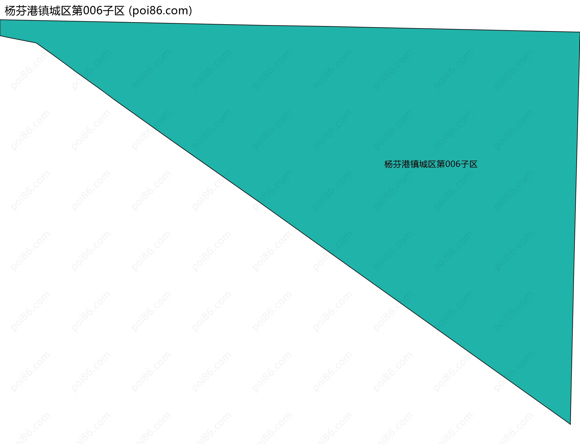 杨芬港镇城区第006子区边界地图