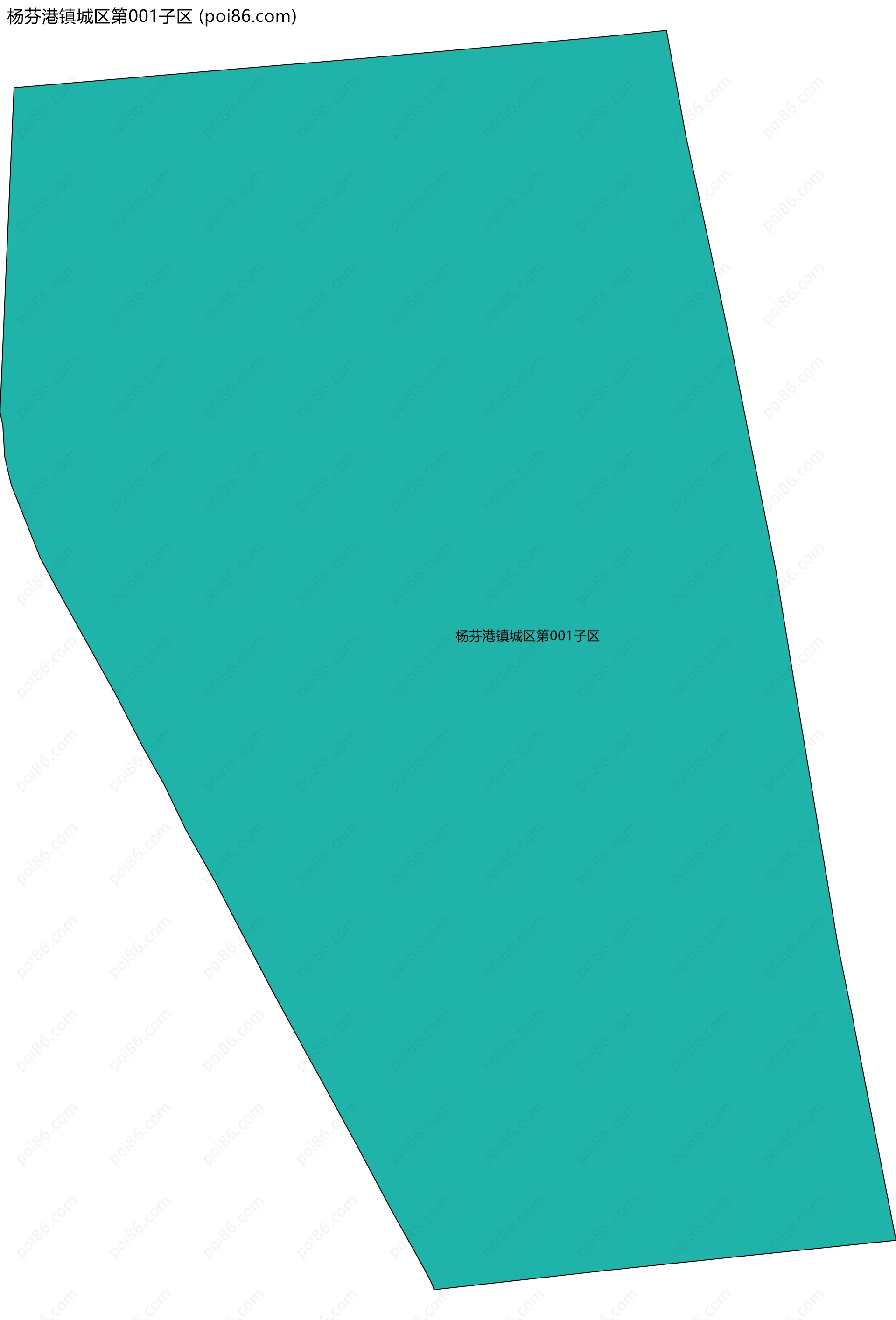 杨芬港镇城区第001子区边界地图