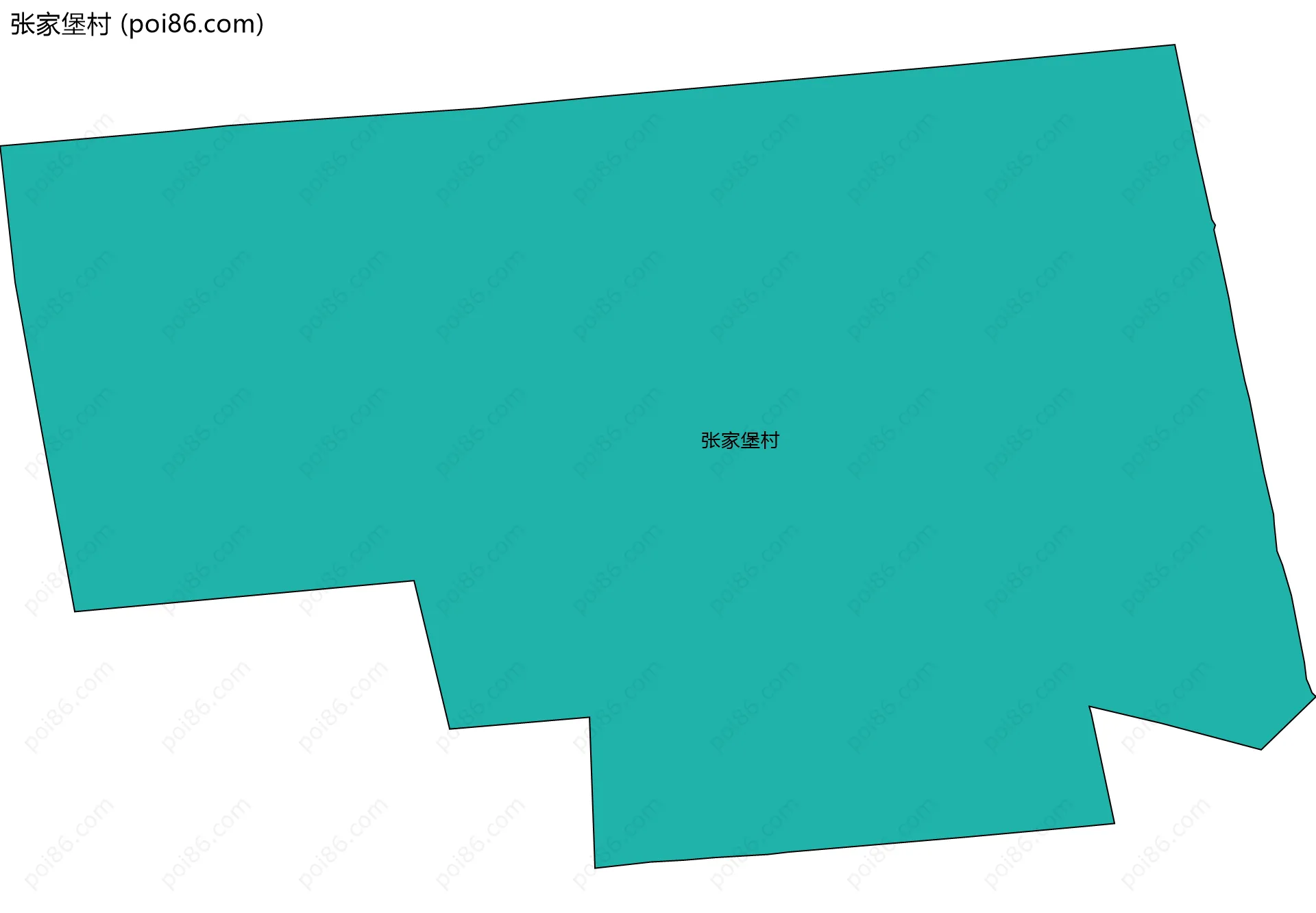 张家堡村边界地图