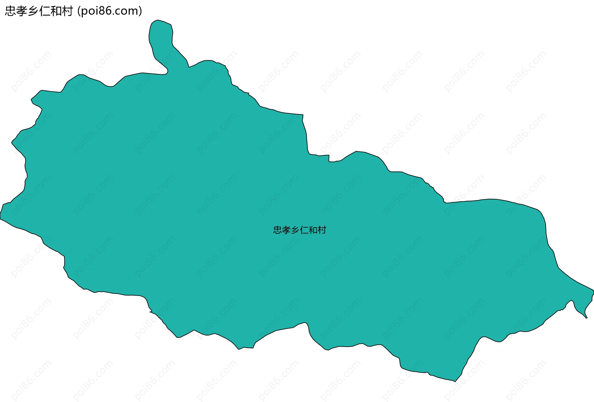 忠孝乡仁和村边界地图