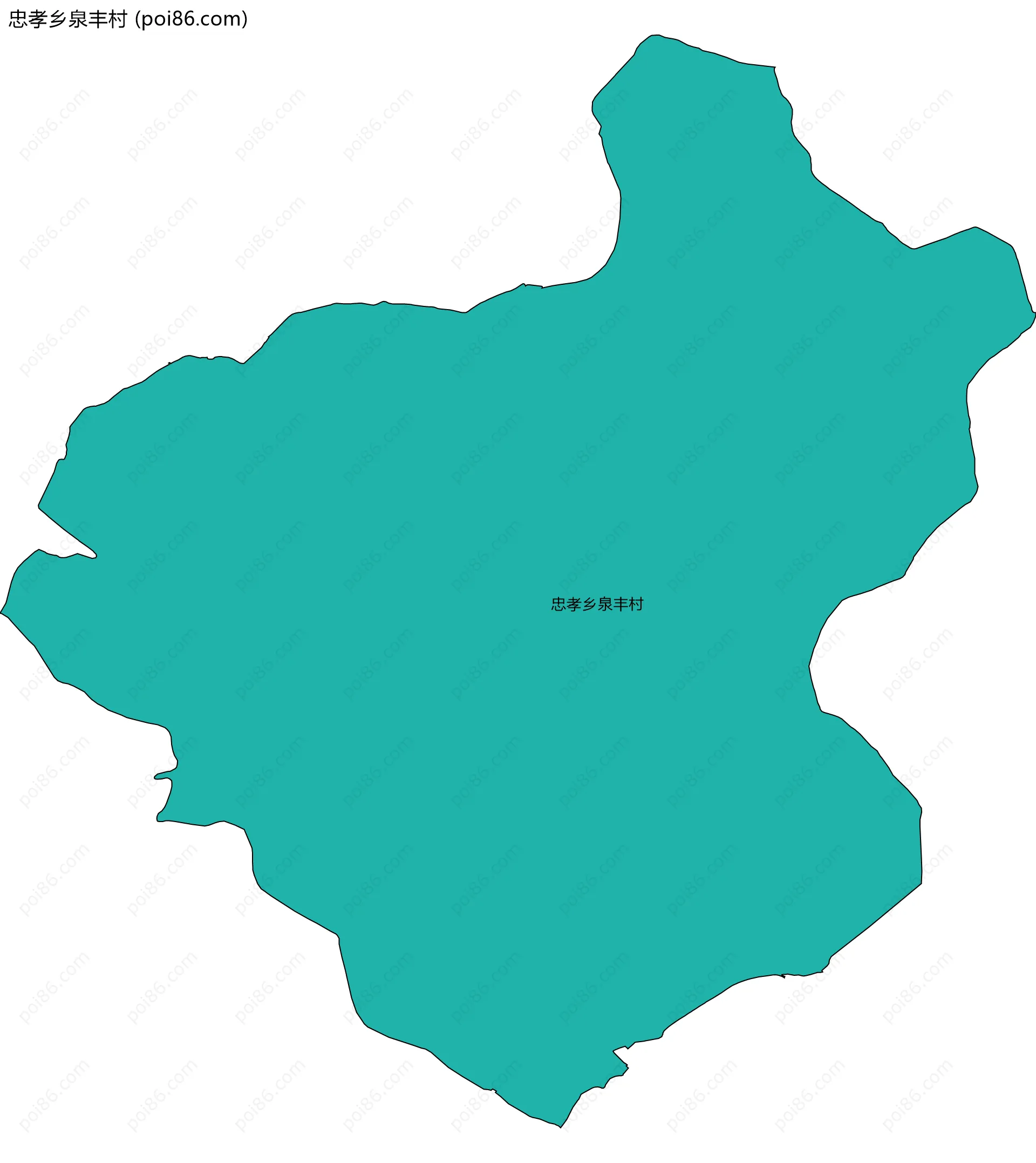 忠孝乡泉丰村边界地图