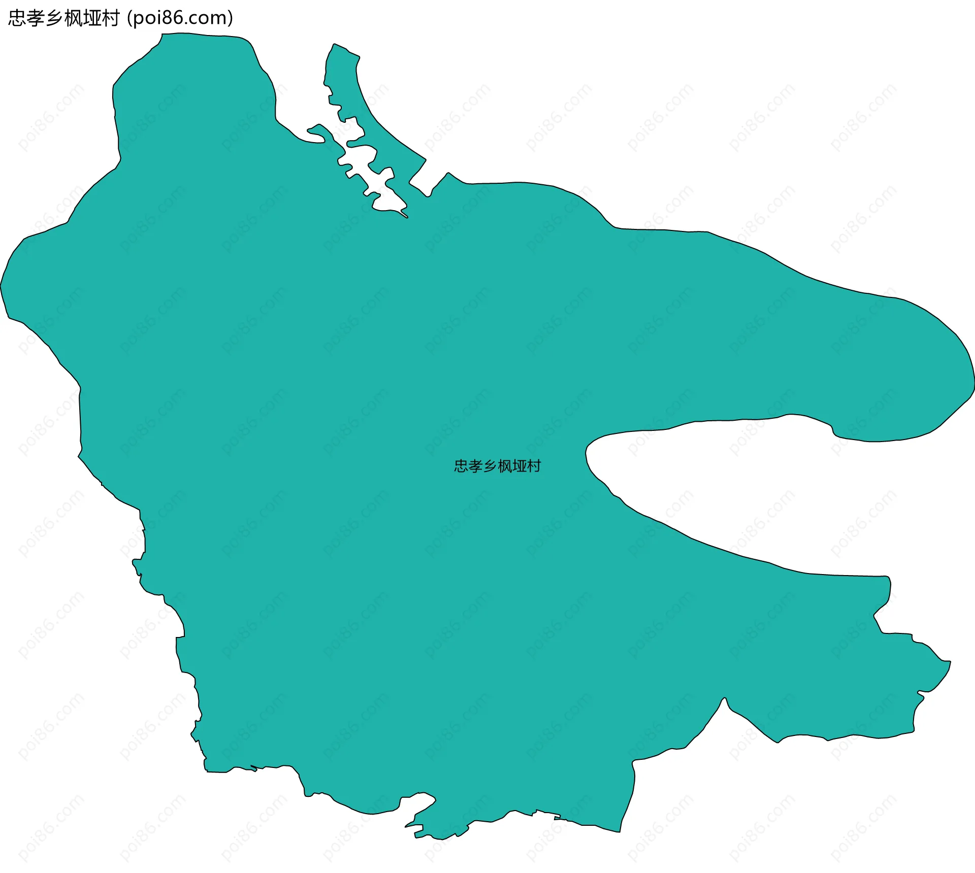 忠孝乡枫垭村边界地图