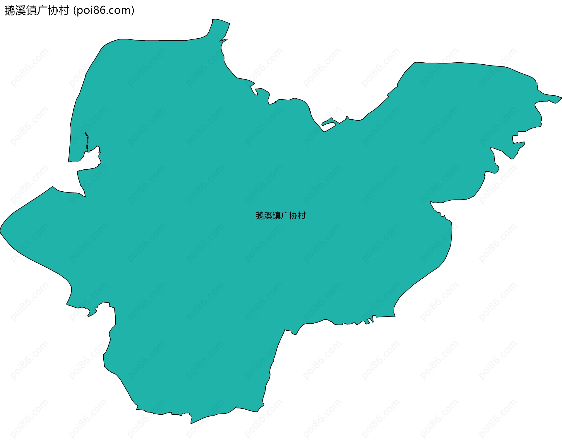 鹅溪镇广协村边界地图