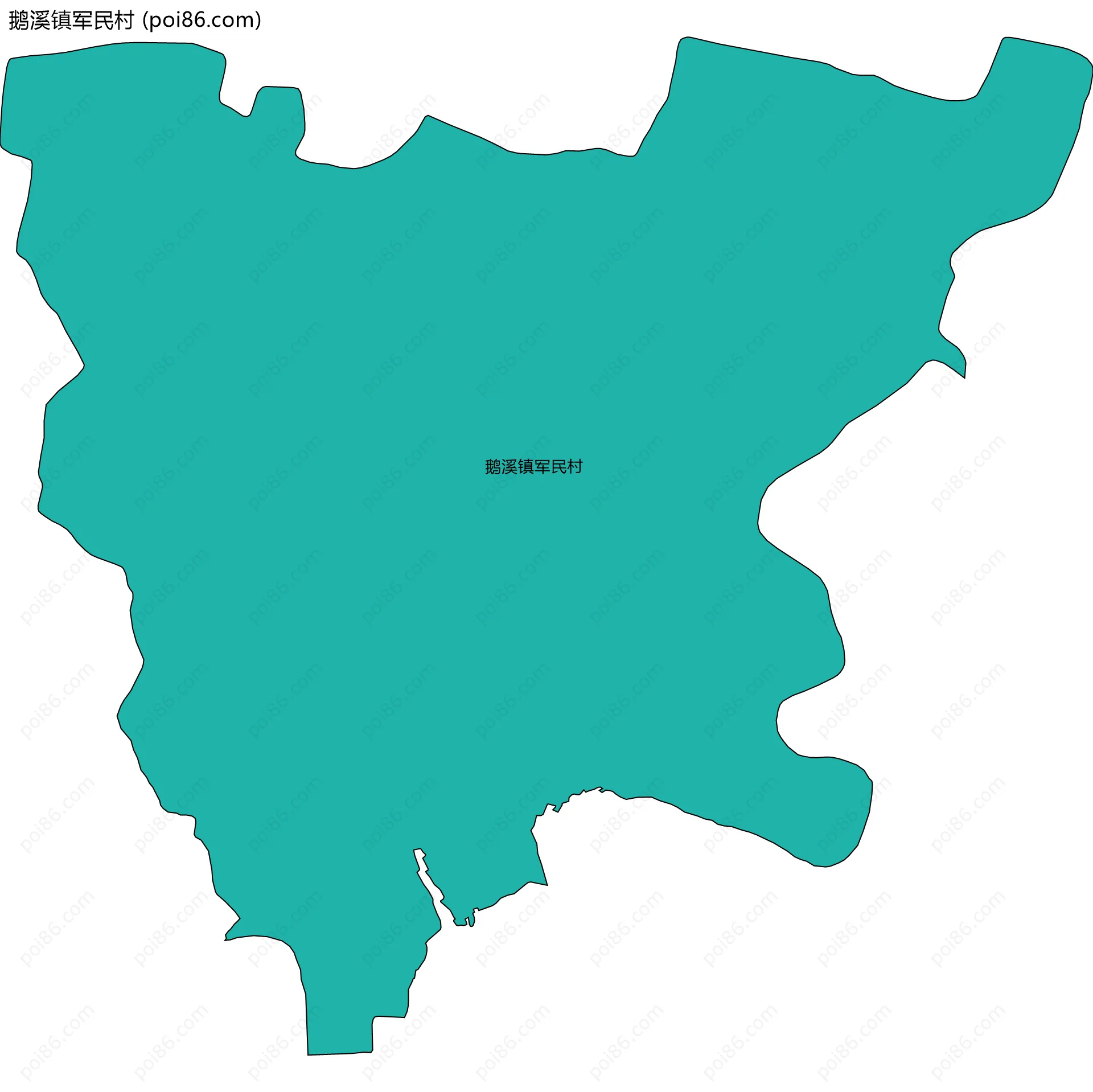 鹅溪镇军民村边界地图