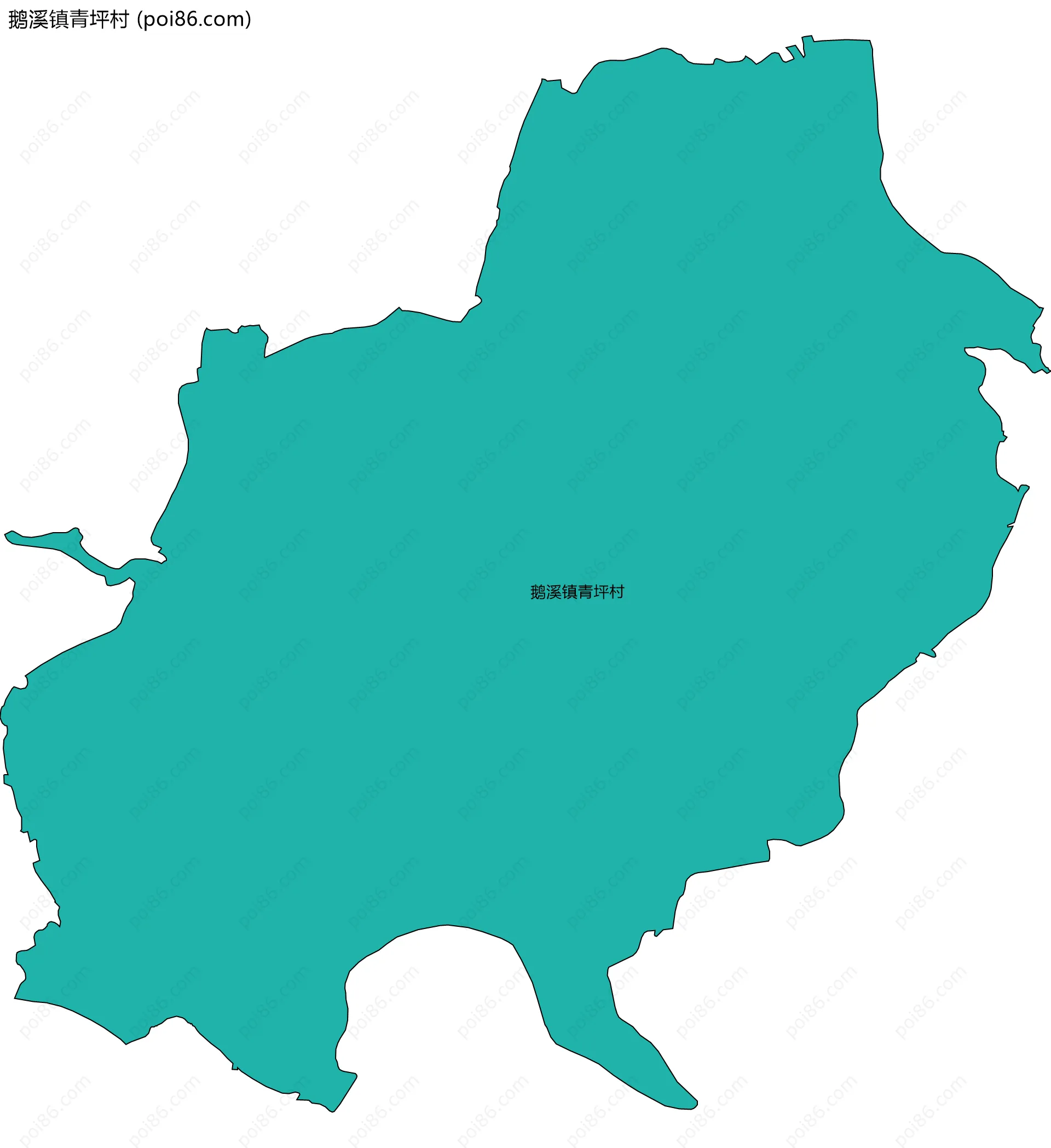鹅溪镇青坪村边界地图