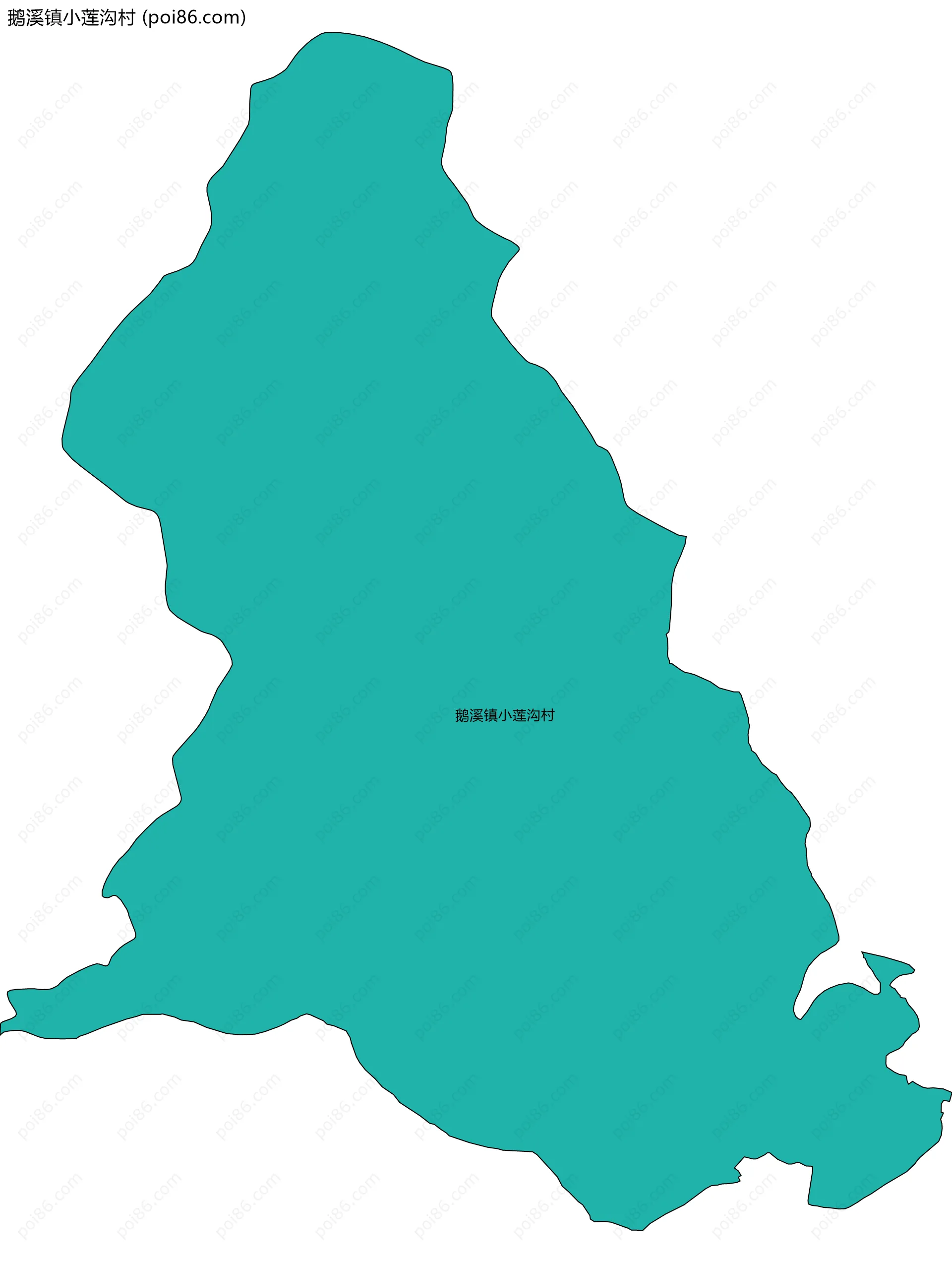 鹅溪镇小莲沟村边界地图