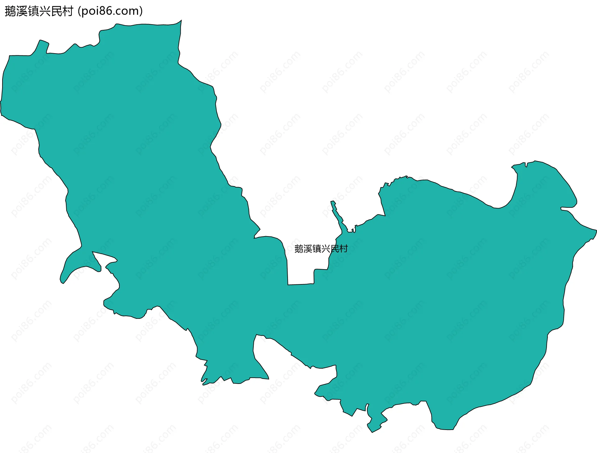 鹅溪镇兴民村边界地图