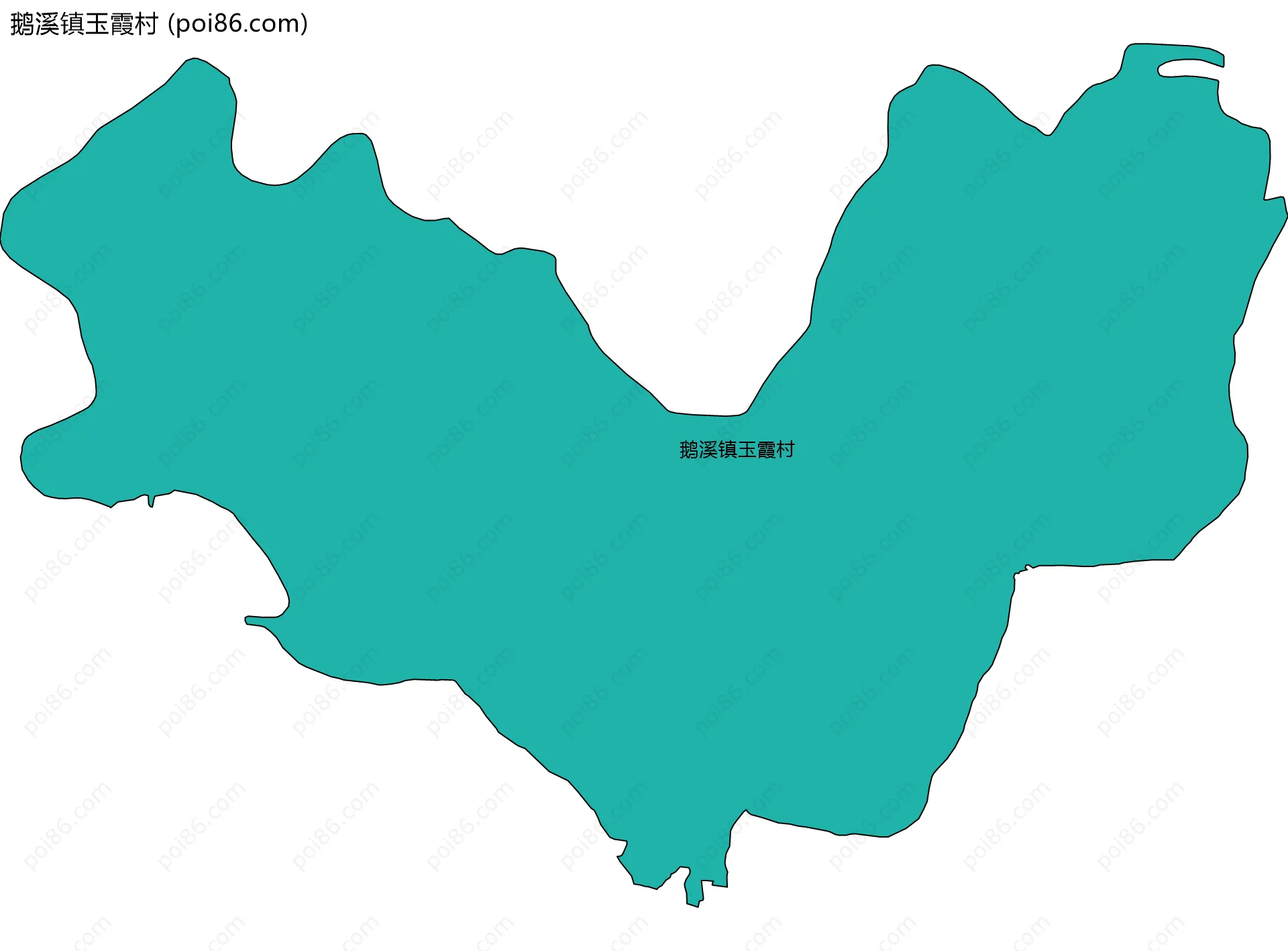 鹅溪镇玉霞村边界地图