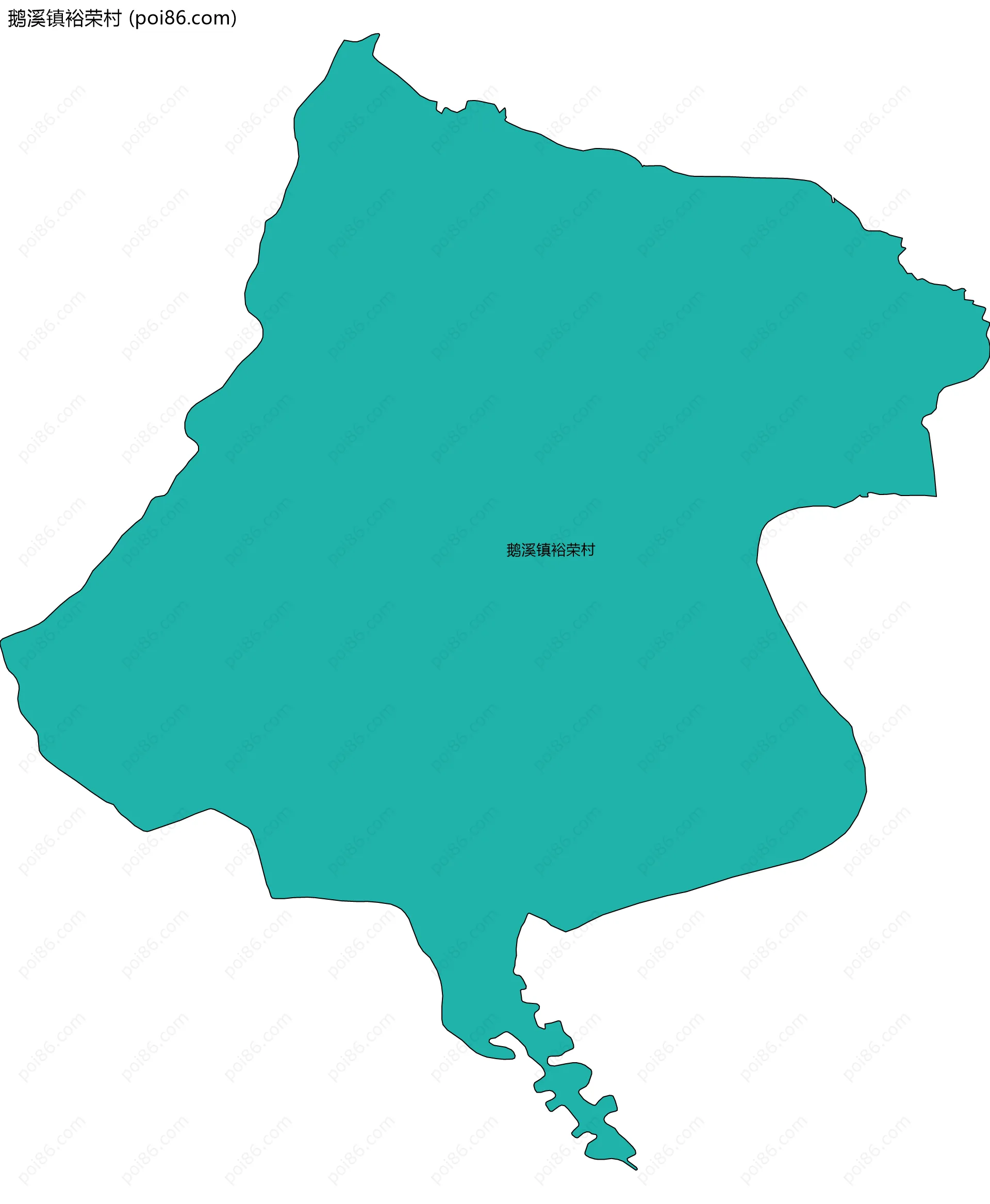 鹅溪镇裕荣村边界地图