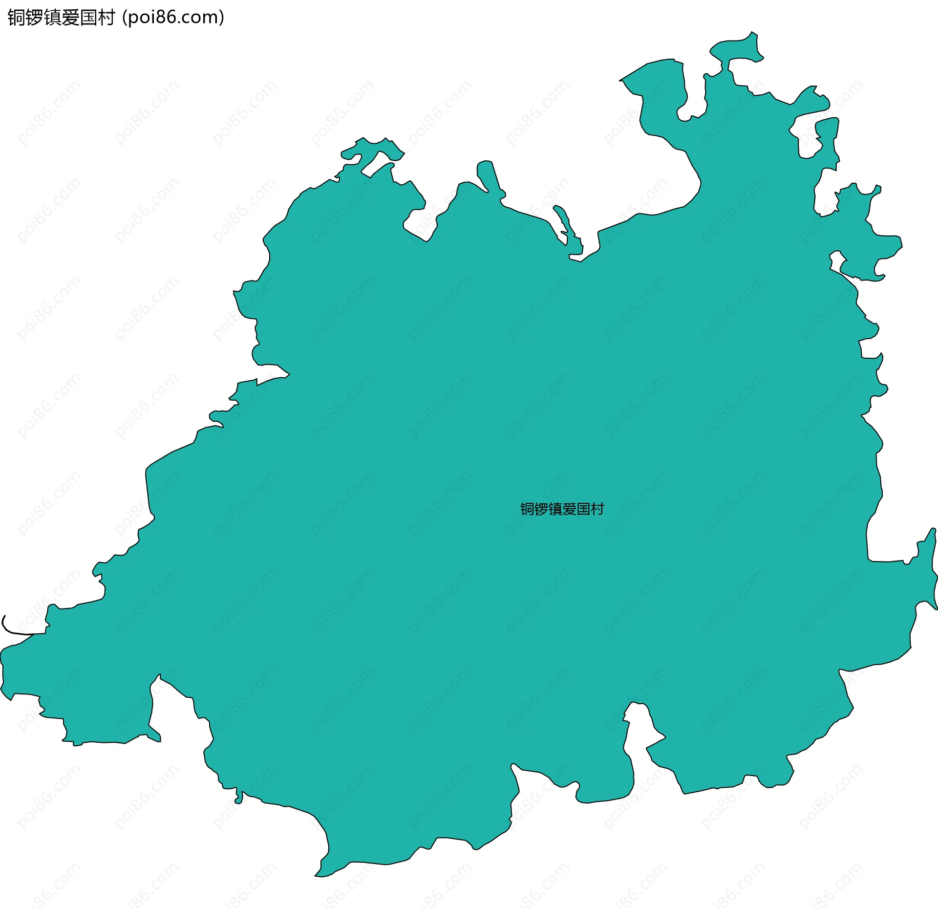 铜锣镇爱国村边界地图