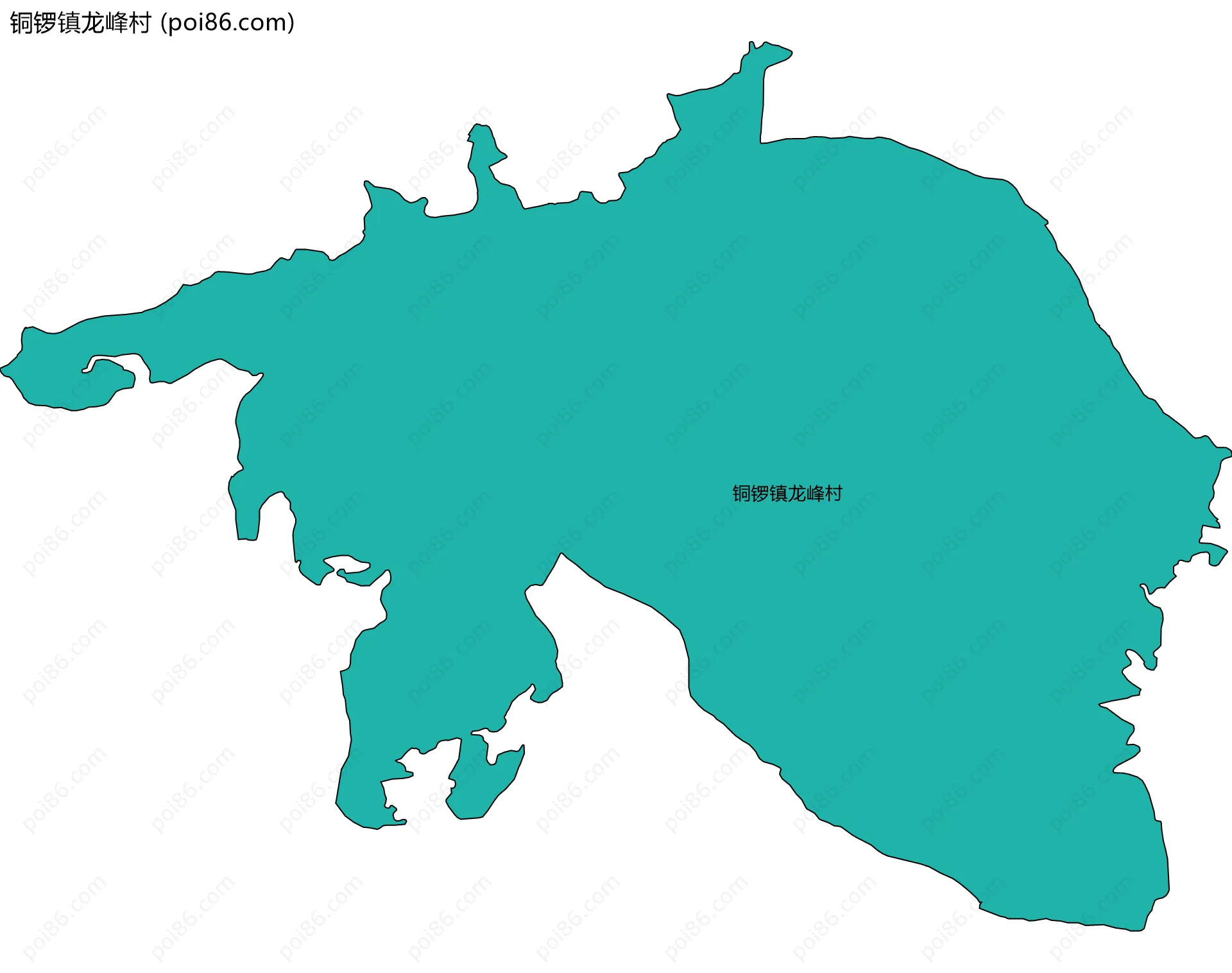 铜锣镇龙峰村边界地图