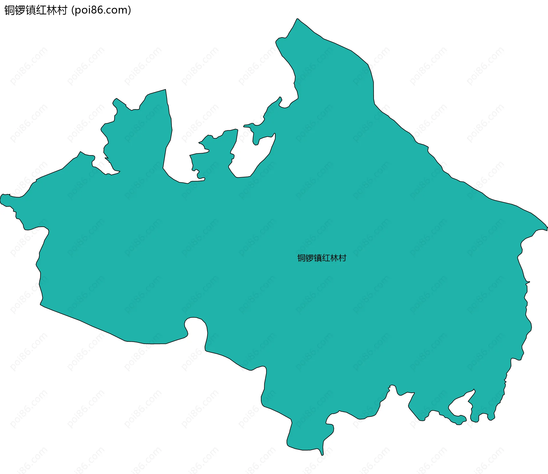 铜锣镇红林村边界地图