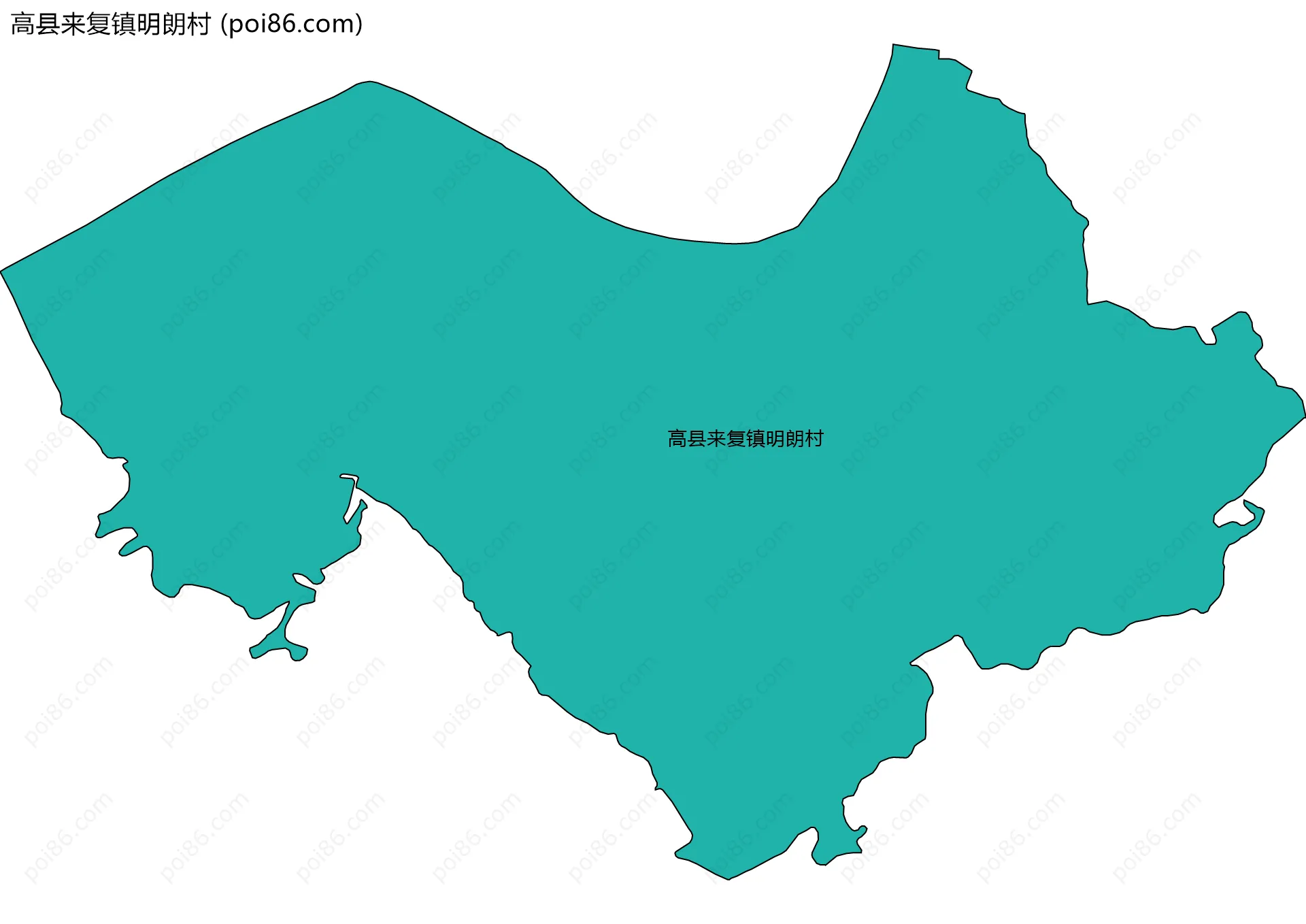 高县来复镇明朗村边界地图
