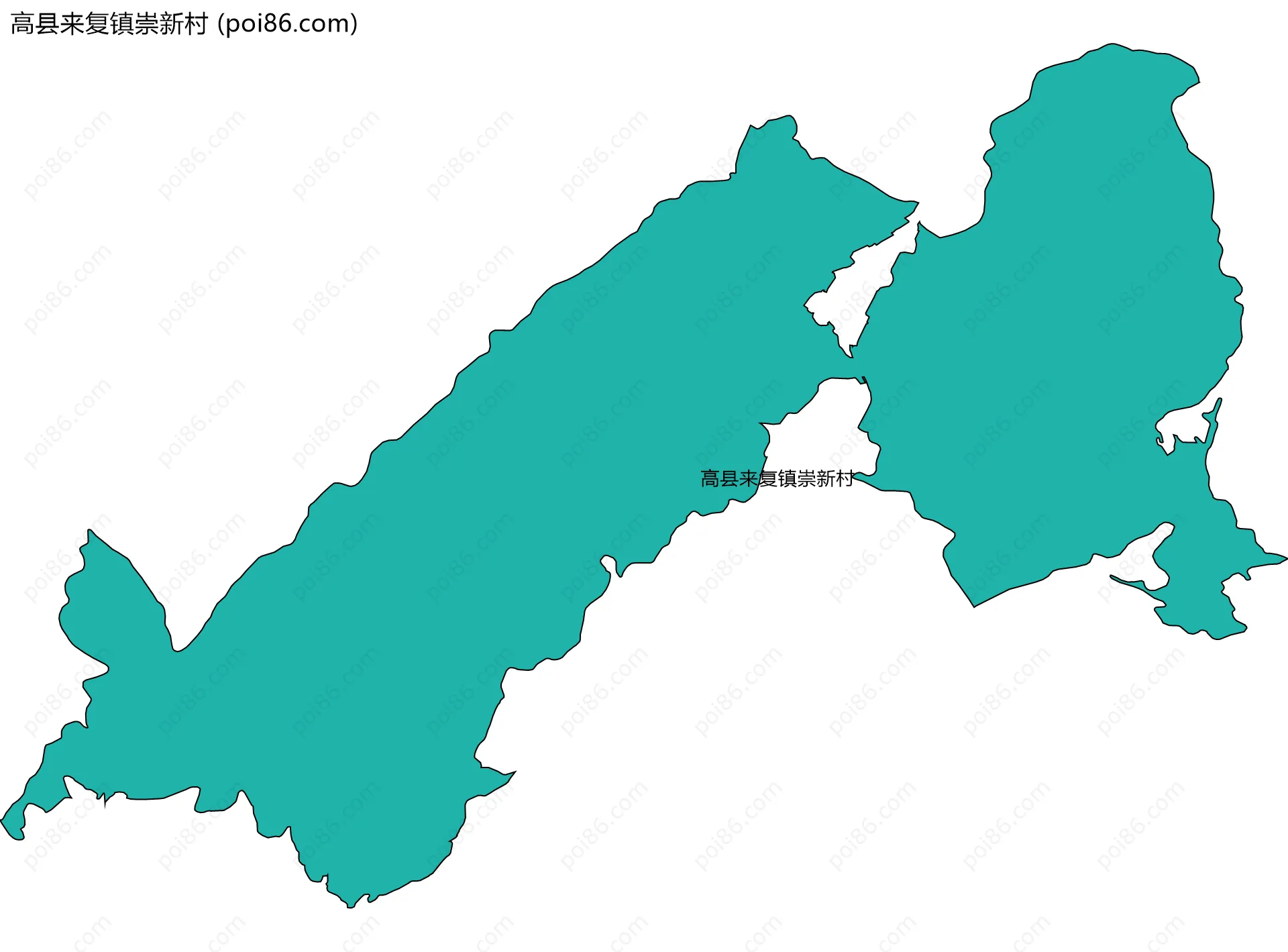 高县来复镇崇新村边界地图