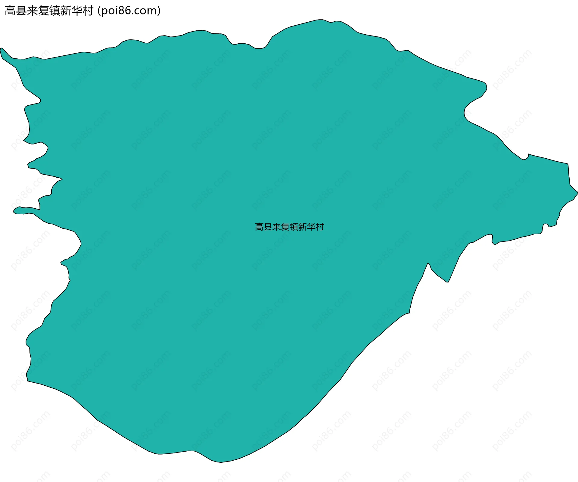 高县来复镇新华村边界地图