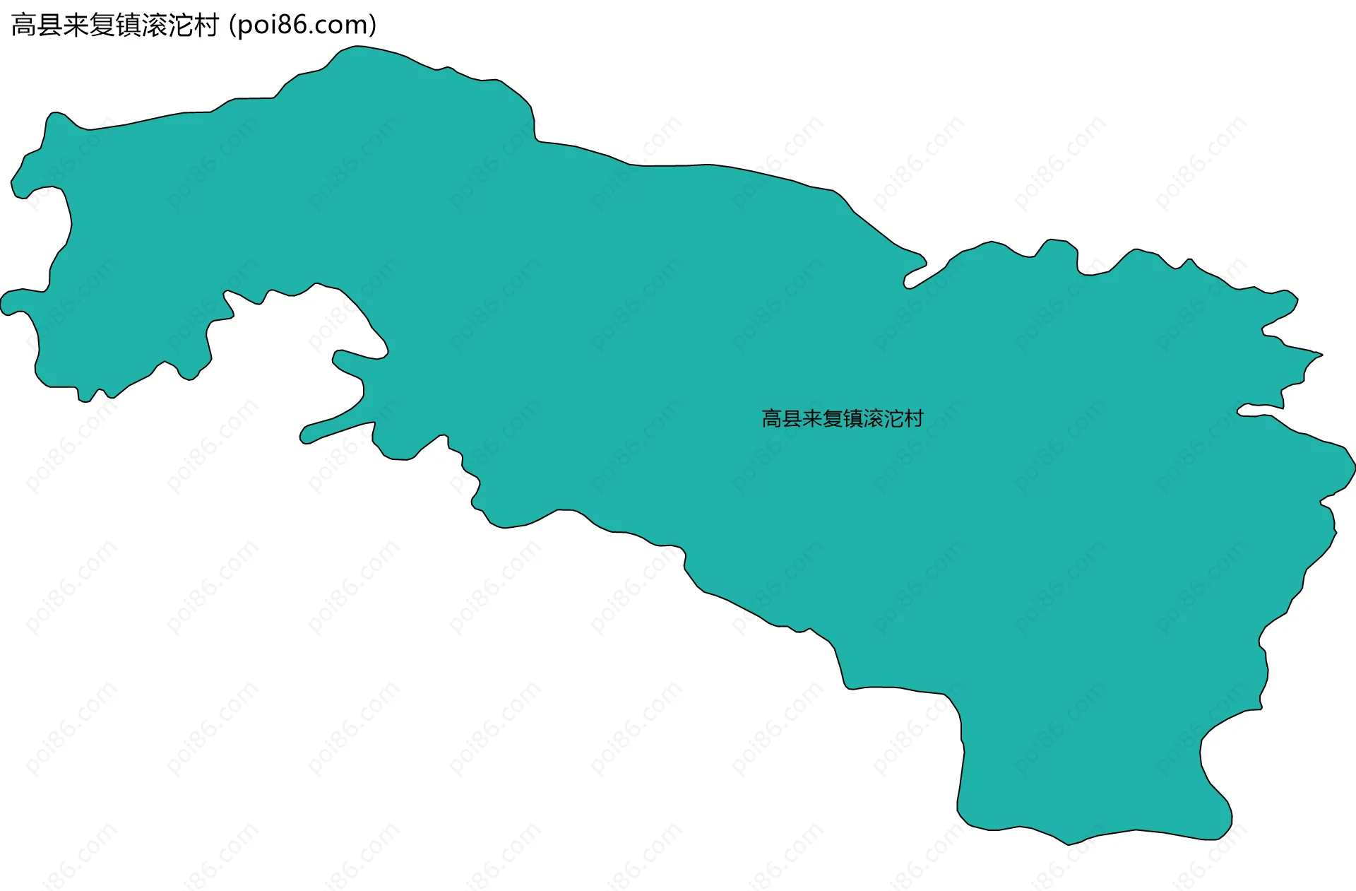 高县来复镇滚沱村边界地图
