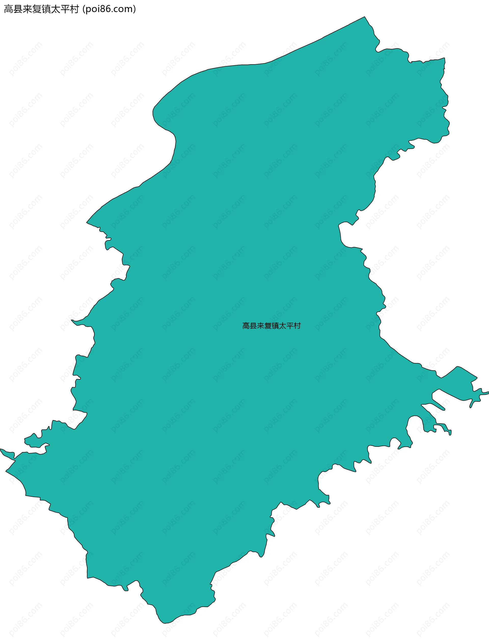 高县来复镇太平村边界地图