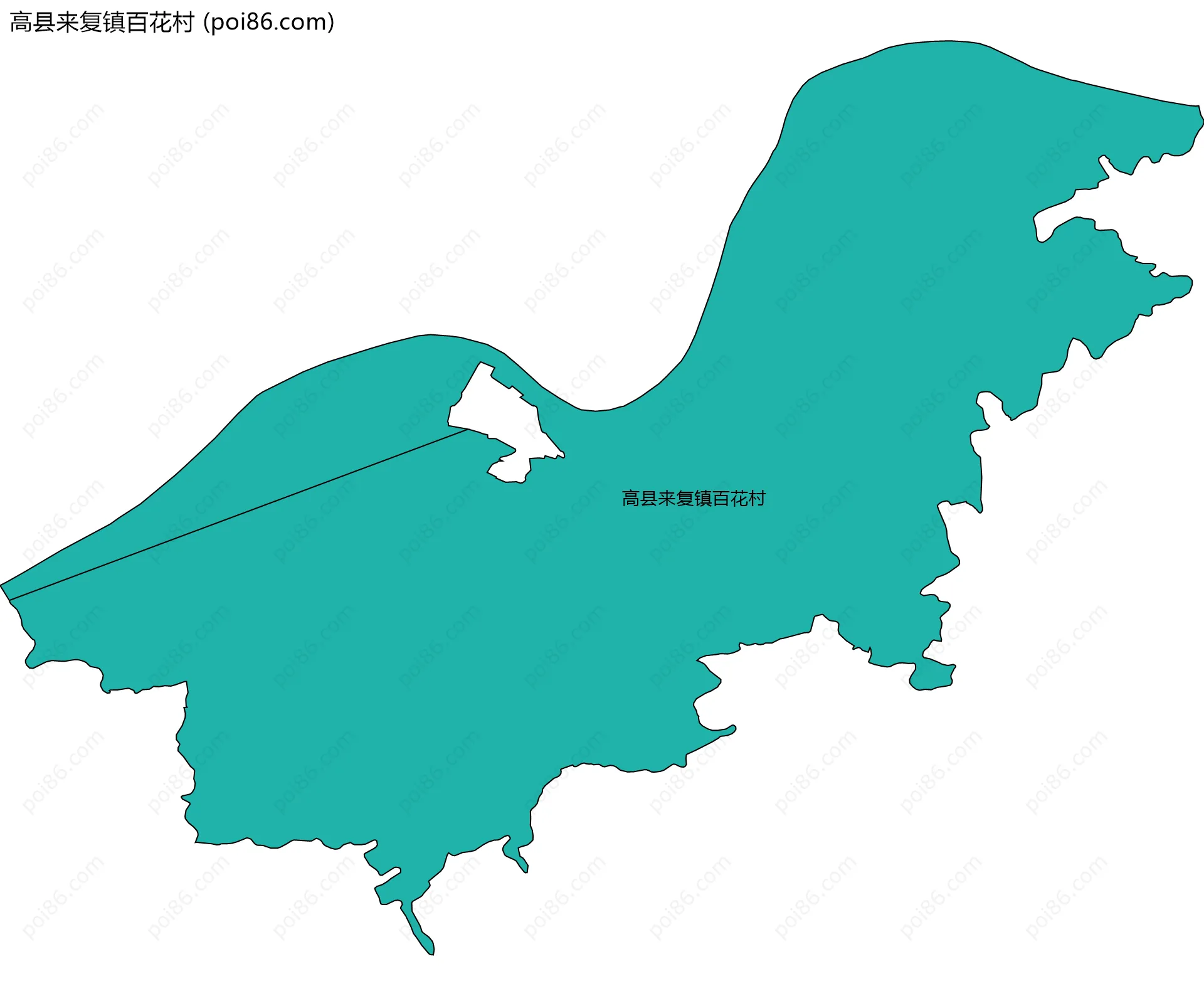 高县来复镇百花村边界地图