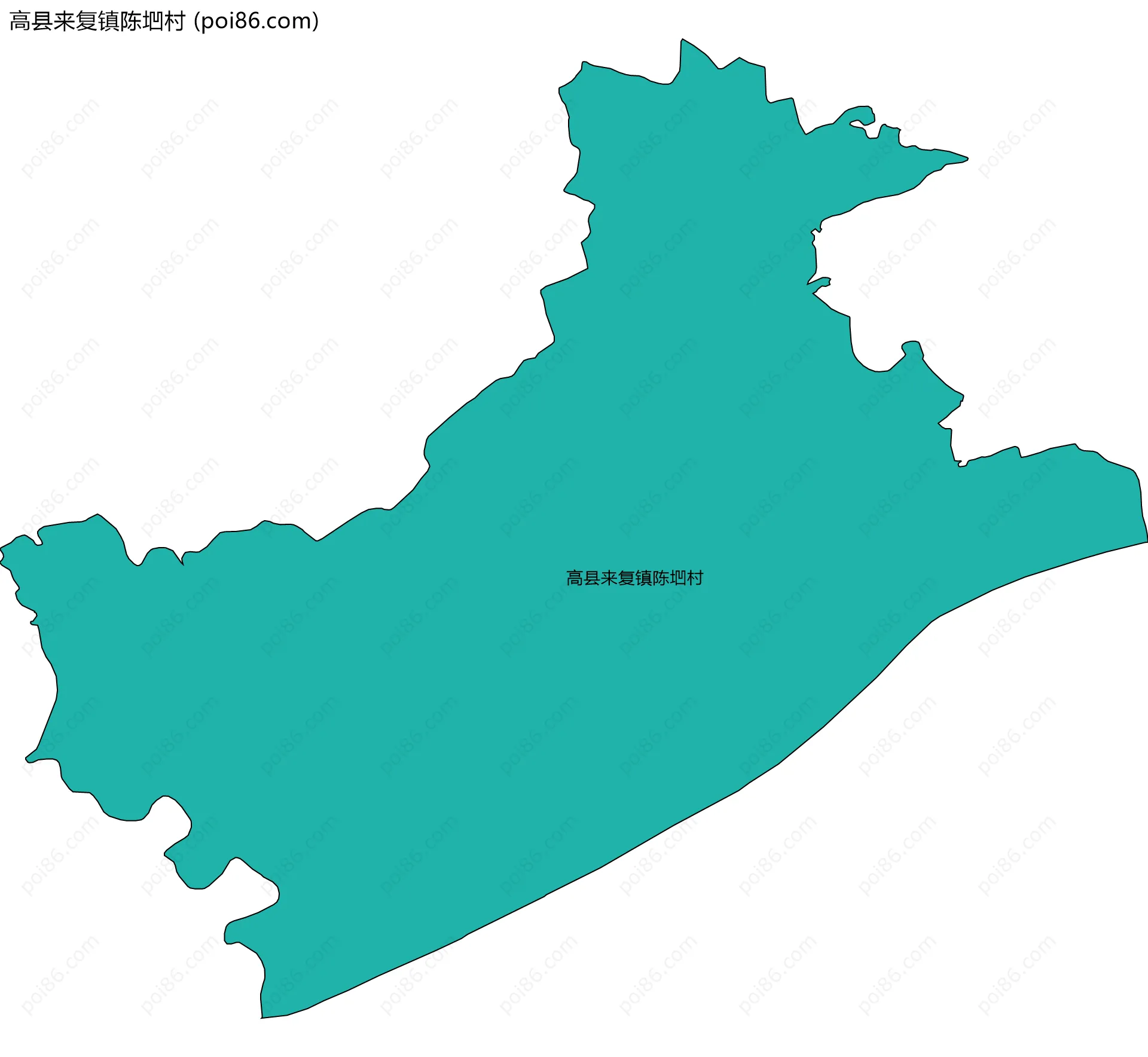 高县来复镇陈垇村边界地图