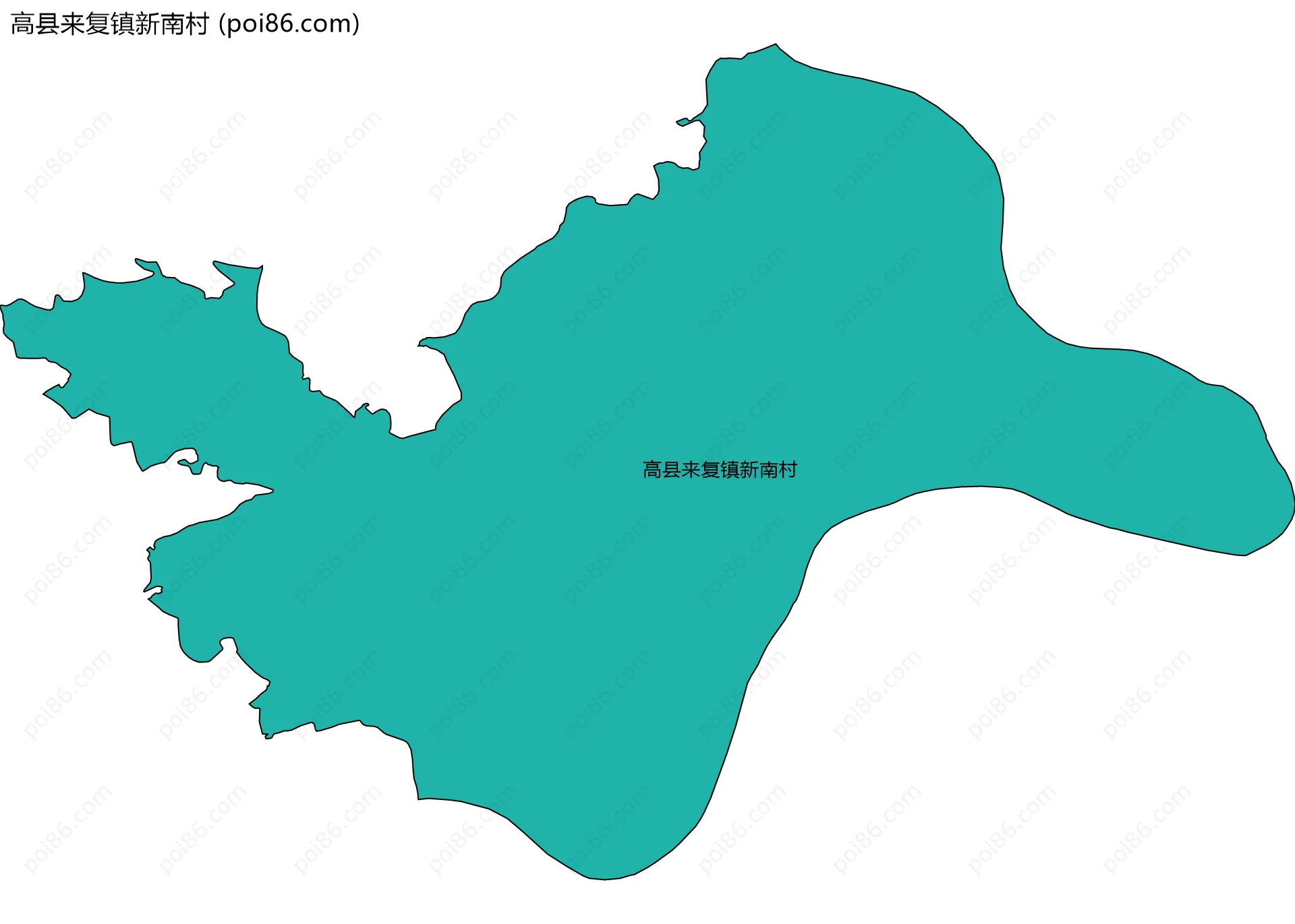 高县来复镇新南村边界地图