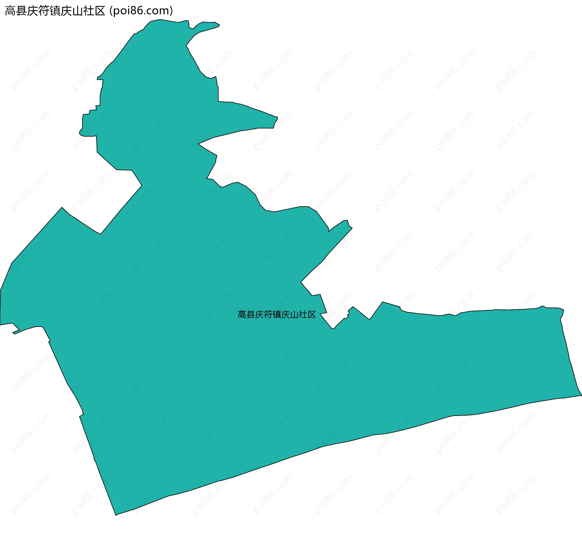 高县庆符镇庆山社区边界地图