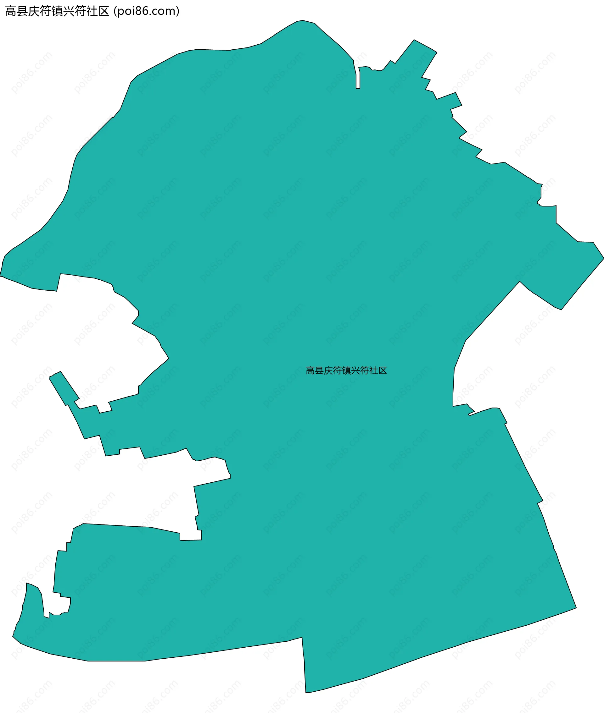 高县庆符镇兴符社区边界地图