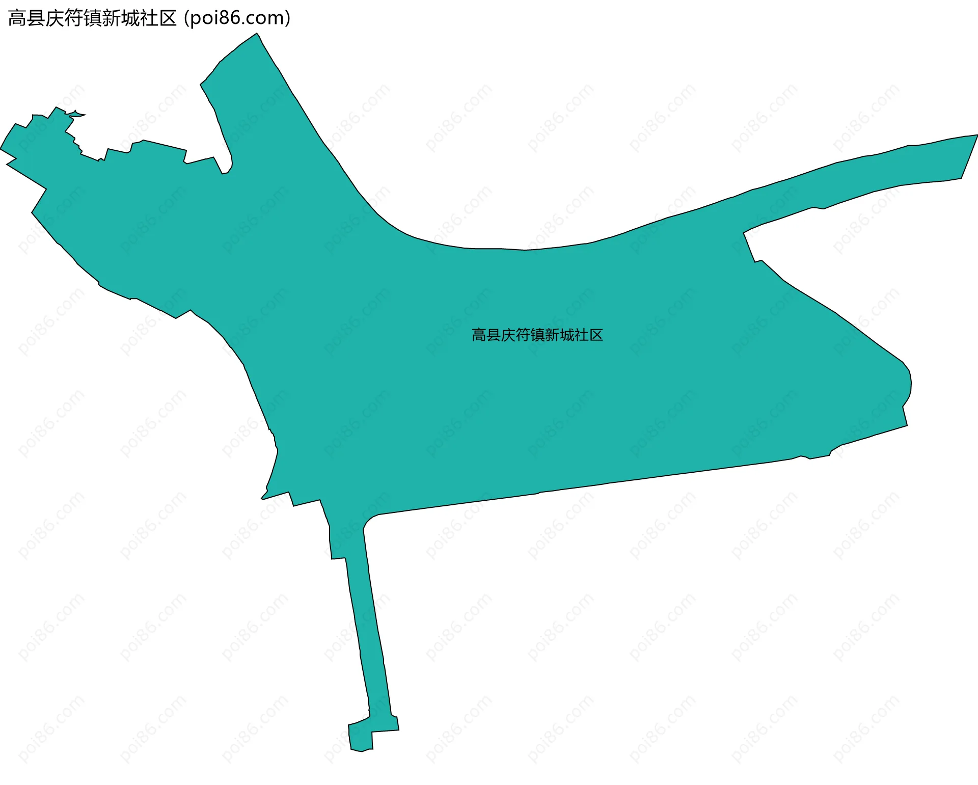 高县庆符镇新城社区边界地图