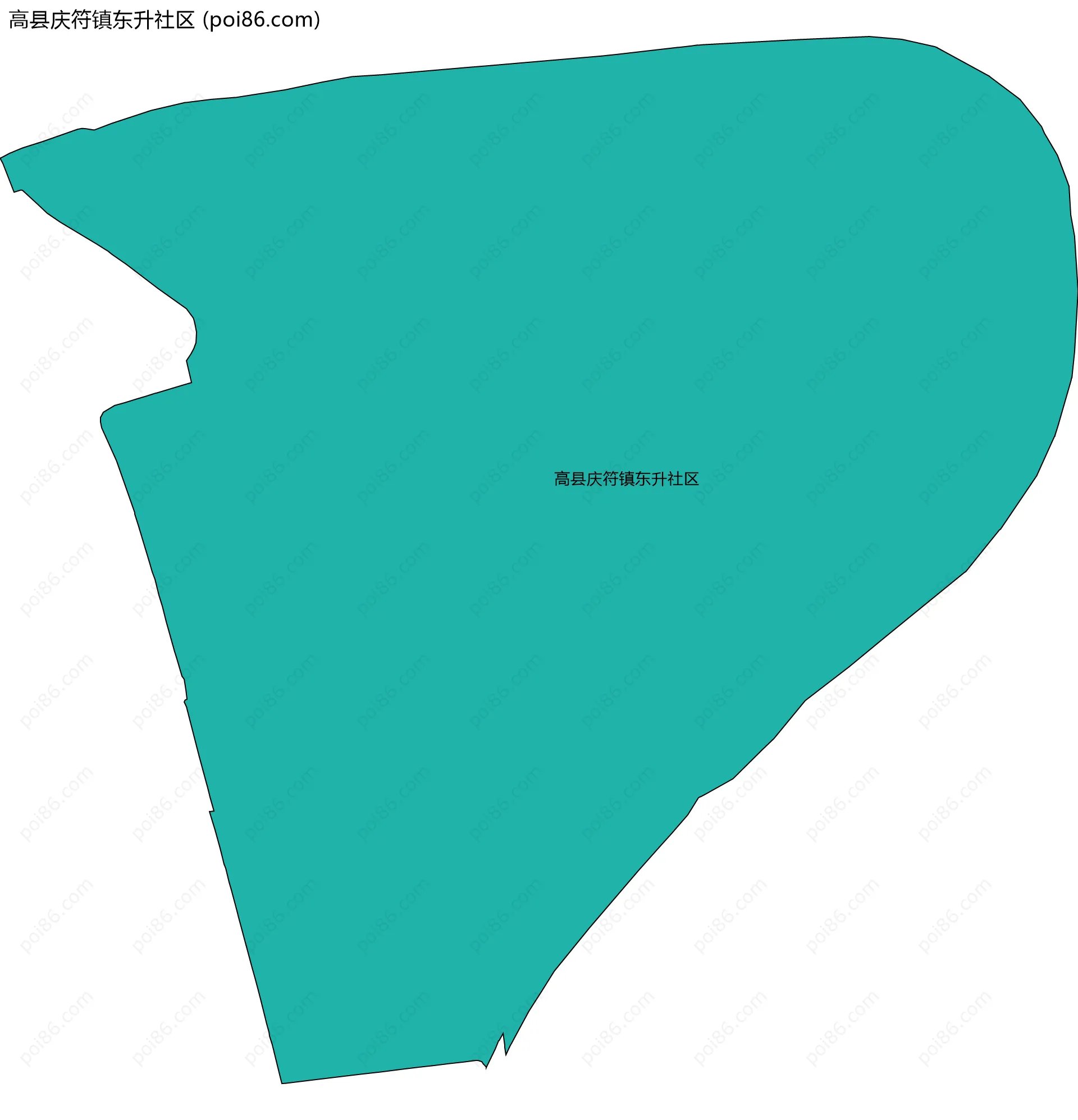 高县庆符镇东升社区边界地图