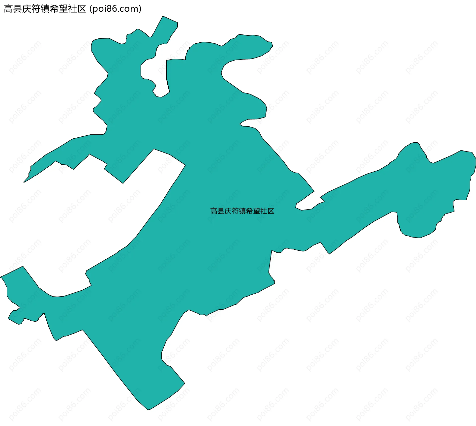 高县庆符镇希望社区边界地图