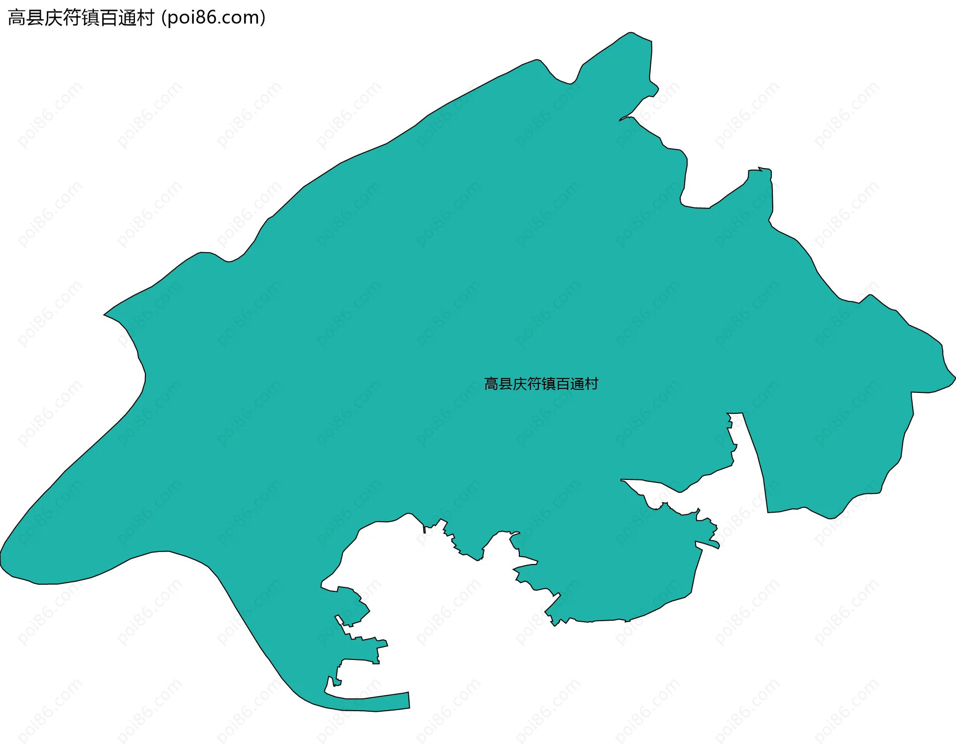 高县庆符镇百通村边界地图