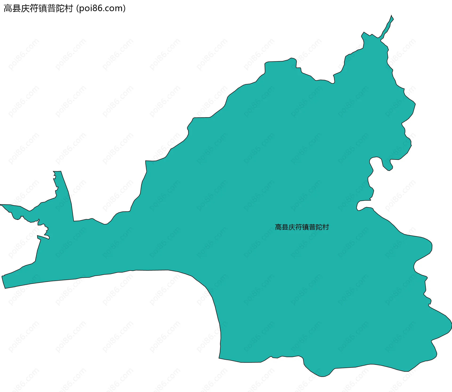 高县庆符镇普陀村边界地图