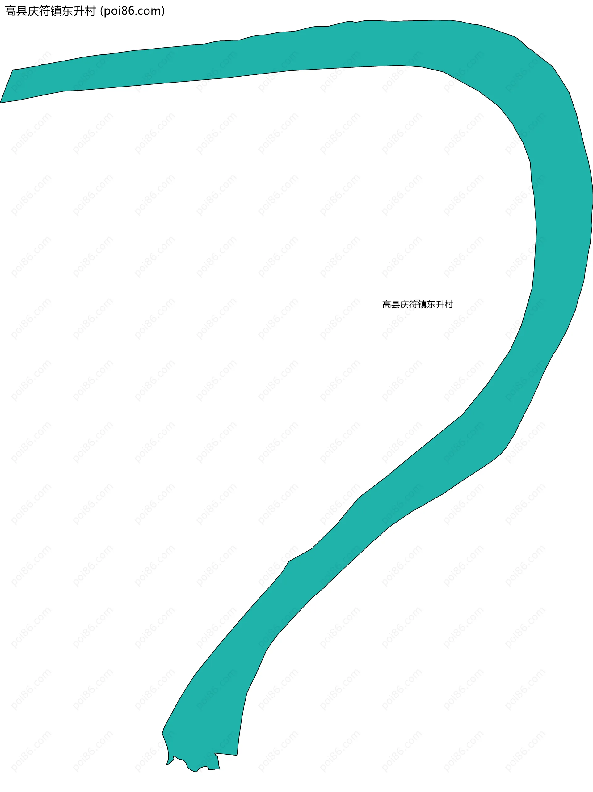 高县庆符镇东升村边界地图