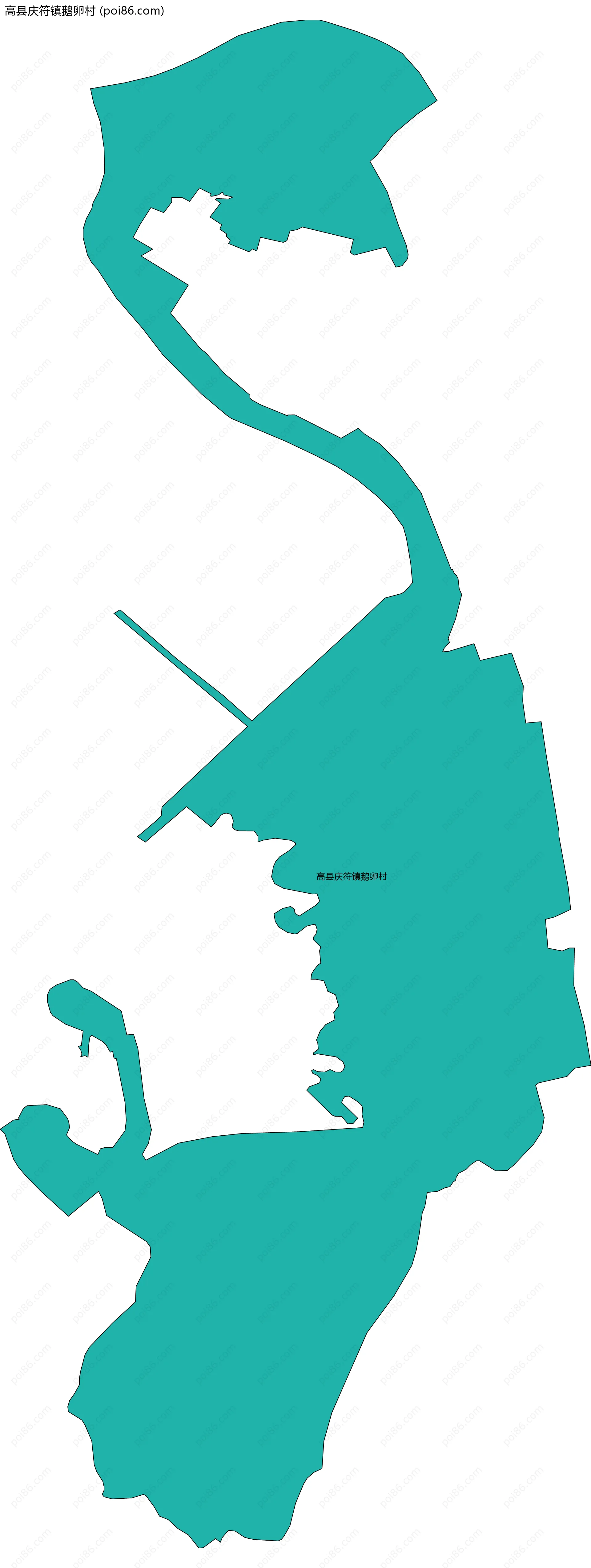 高县庆符镇鹅卵村边界地图