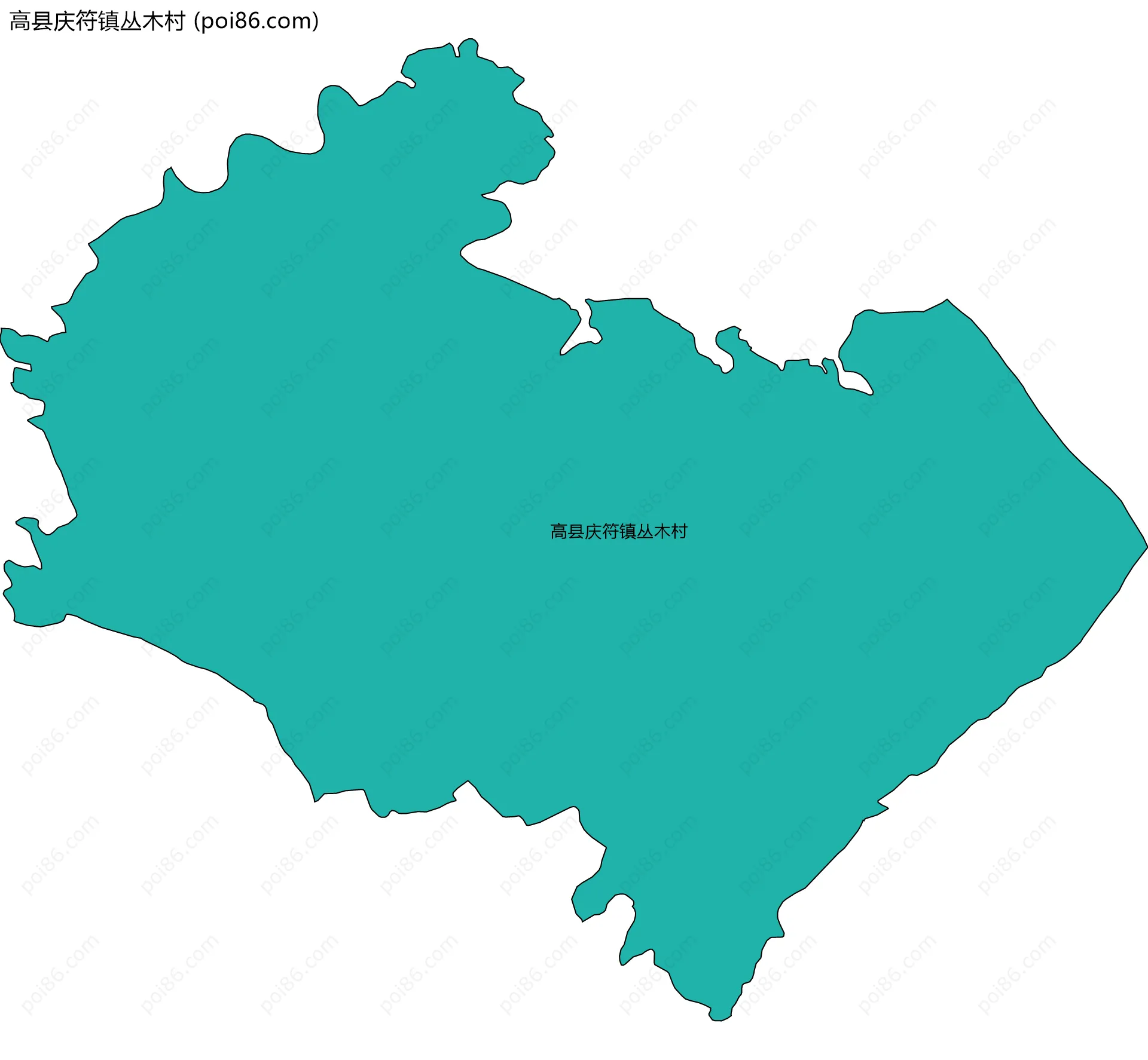 高县庆符镇丛木村边界地图