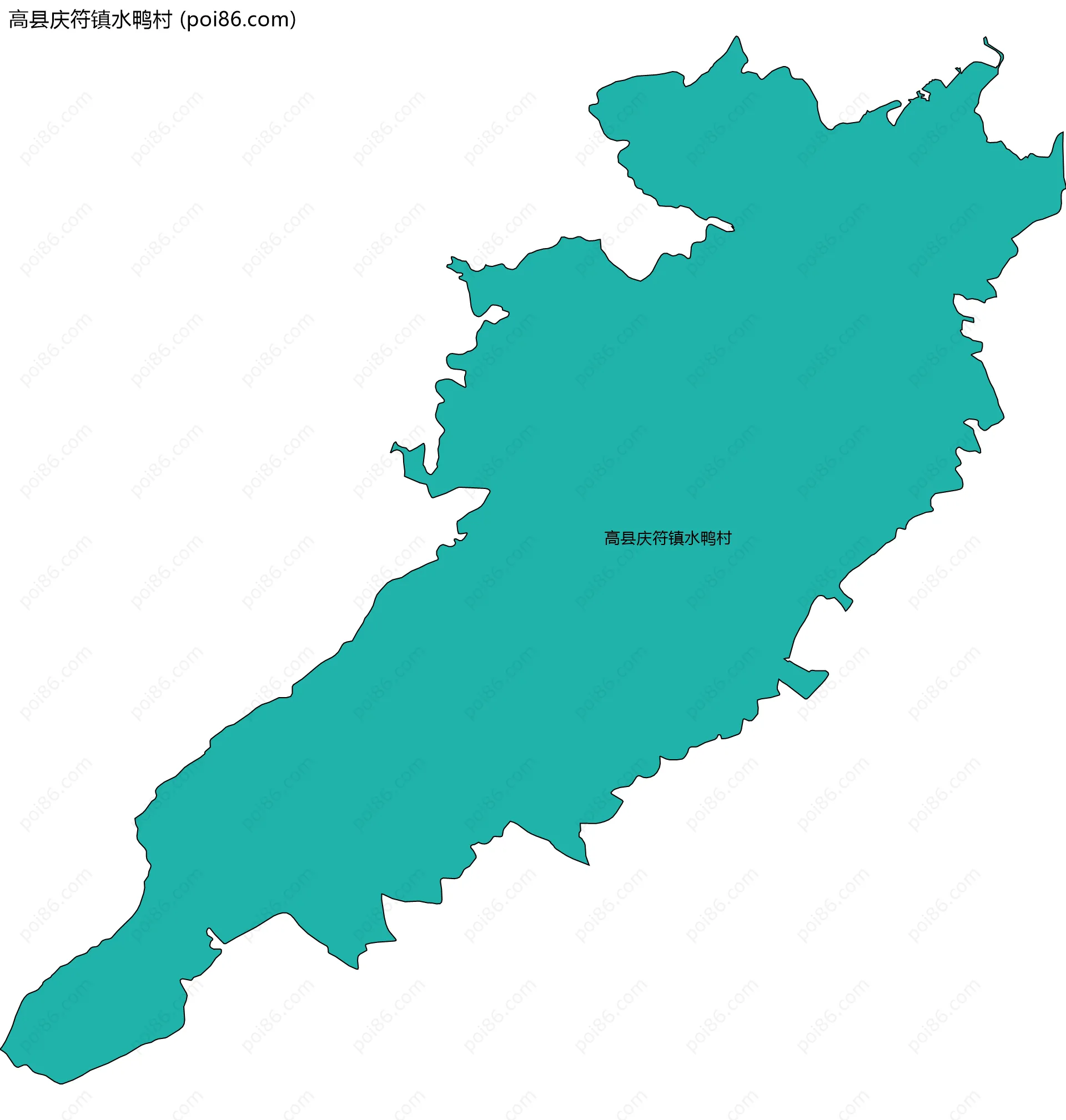 高县庆符镇水鸭村边界地图