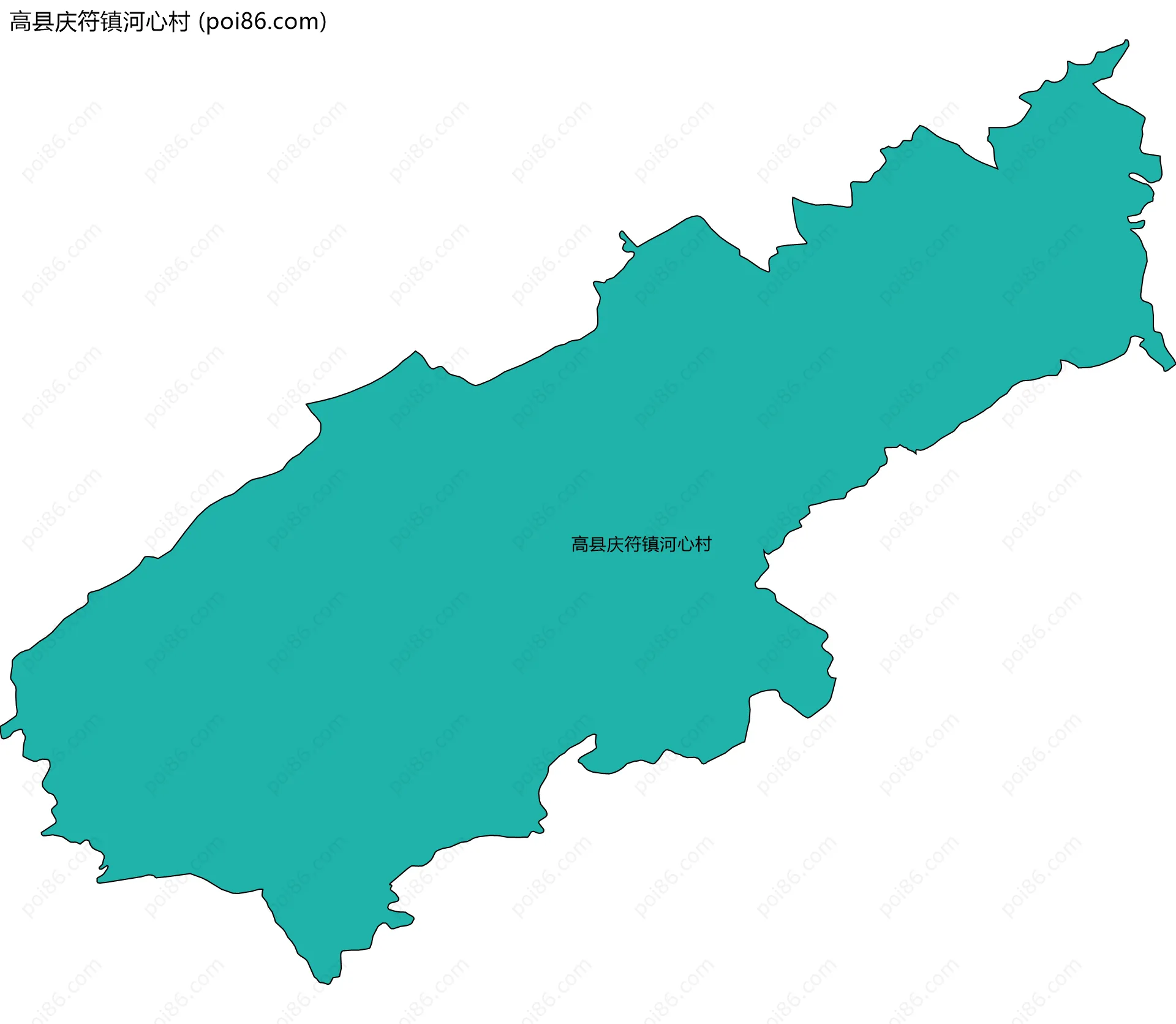 高县庆符镇河心村边界地图