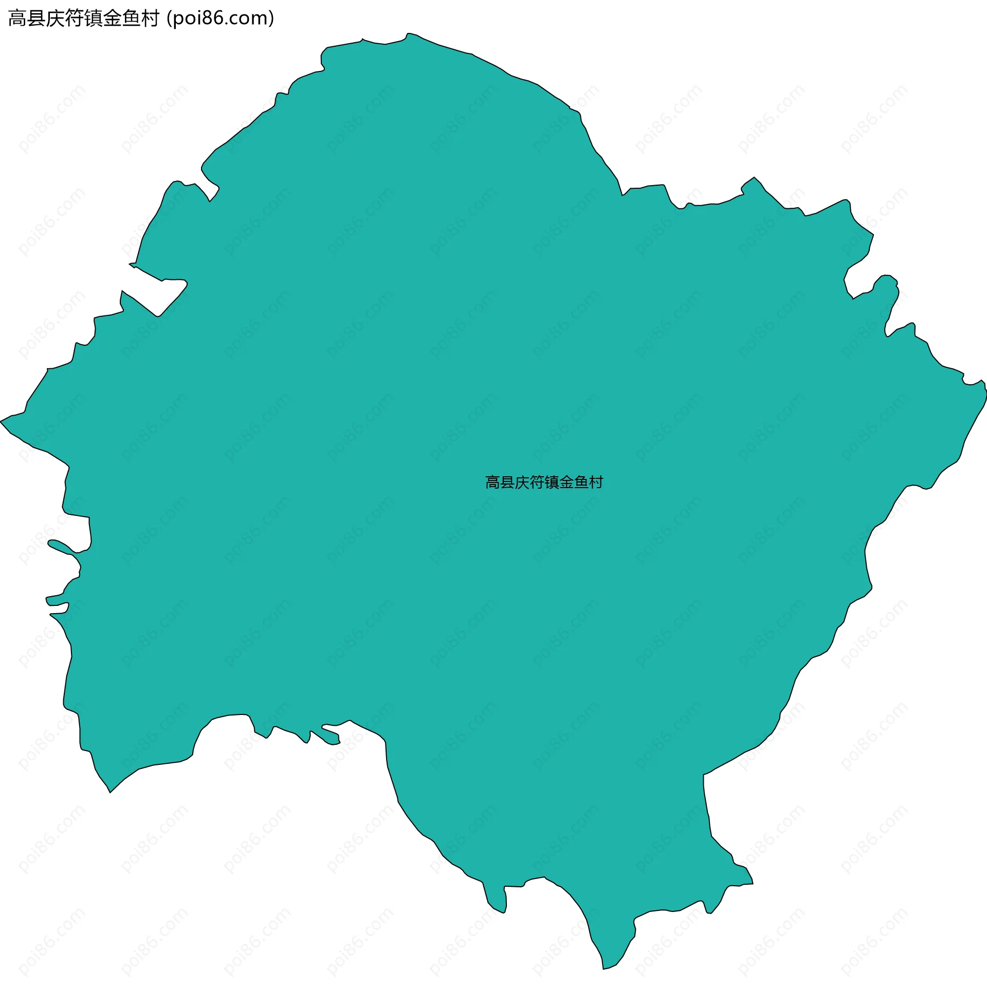 高县庆符镇金鱼村边界地图