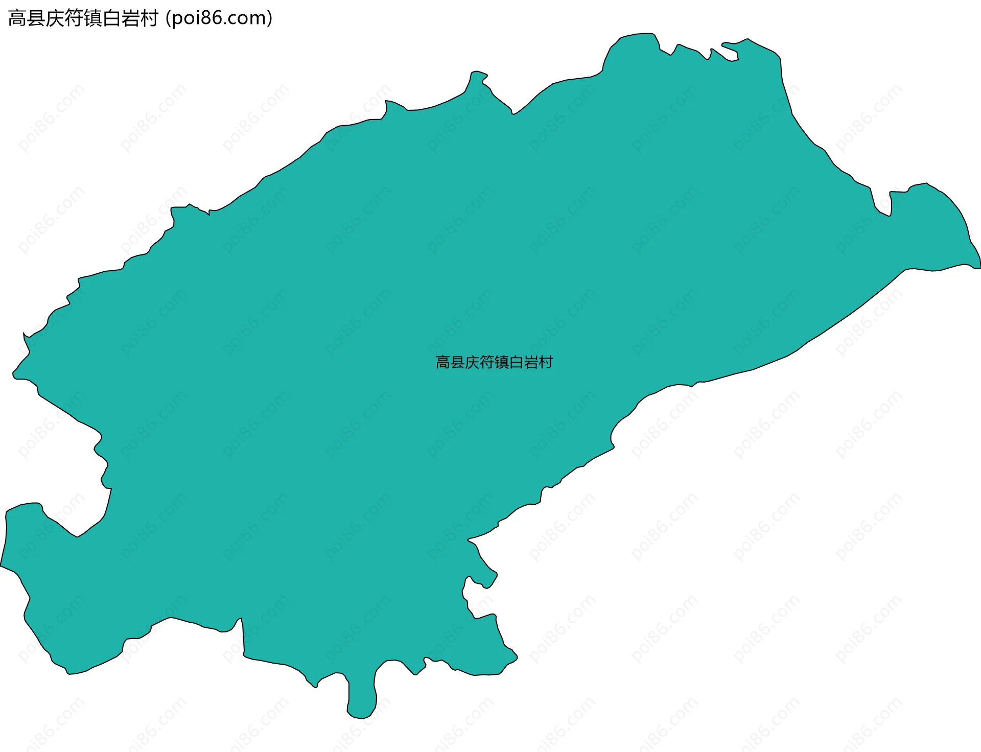 高县庆符镇白岩村边界地图