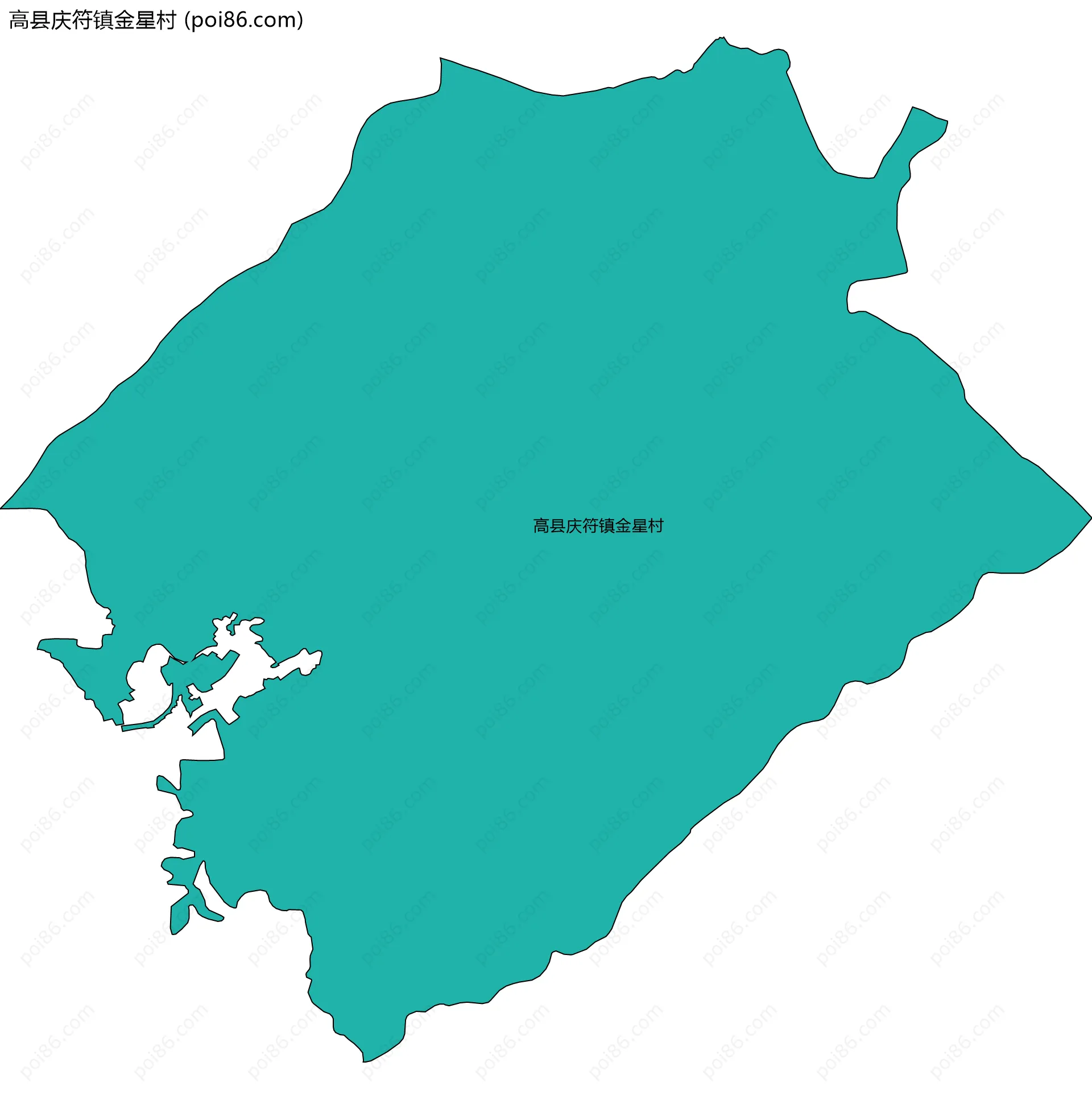 高县庆符镇金星村边界地图