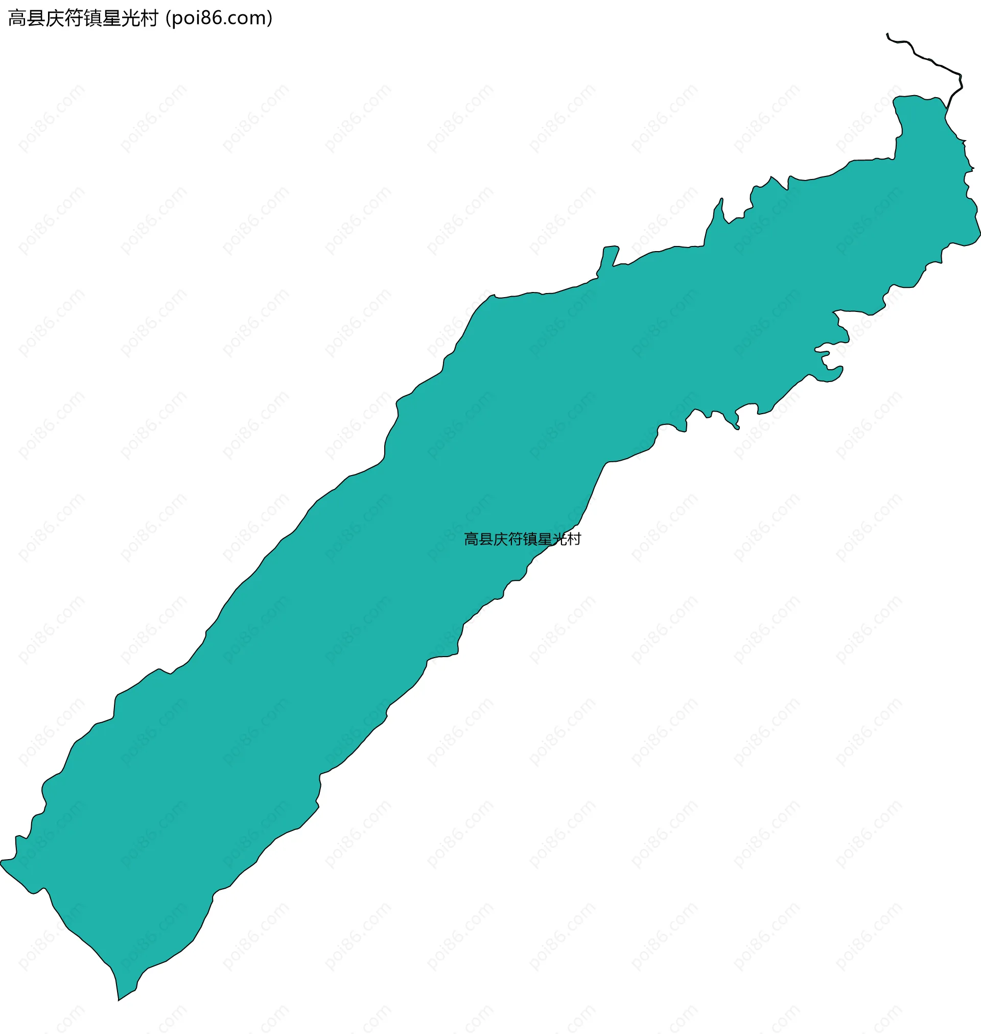 高县庆符镇星光村边界地图