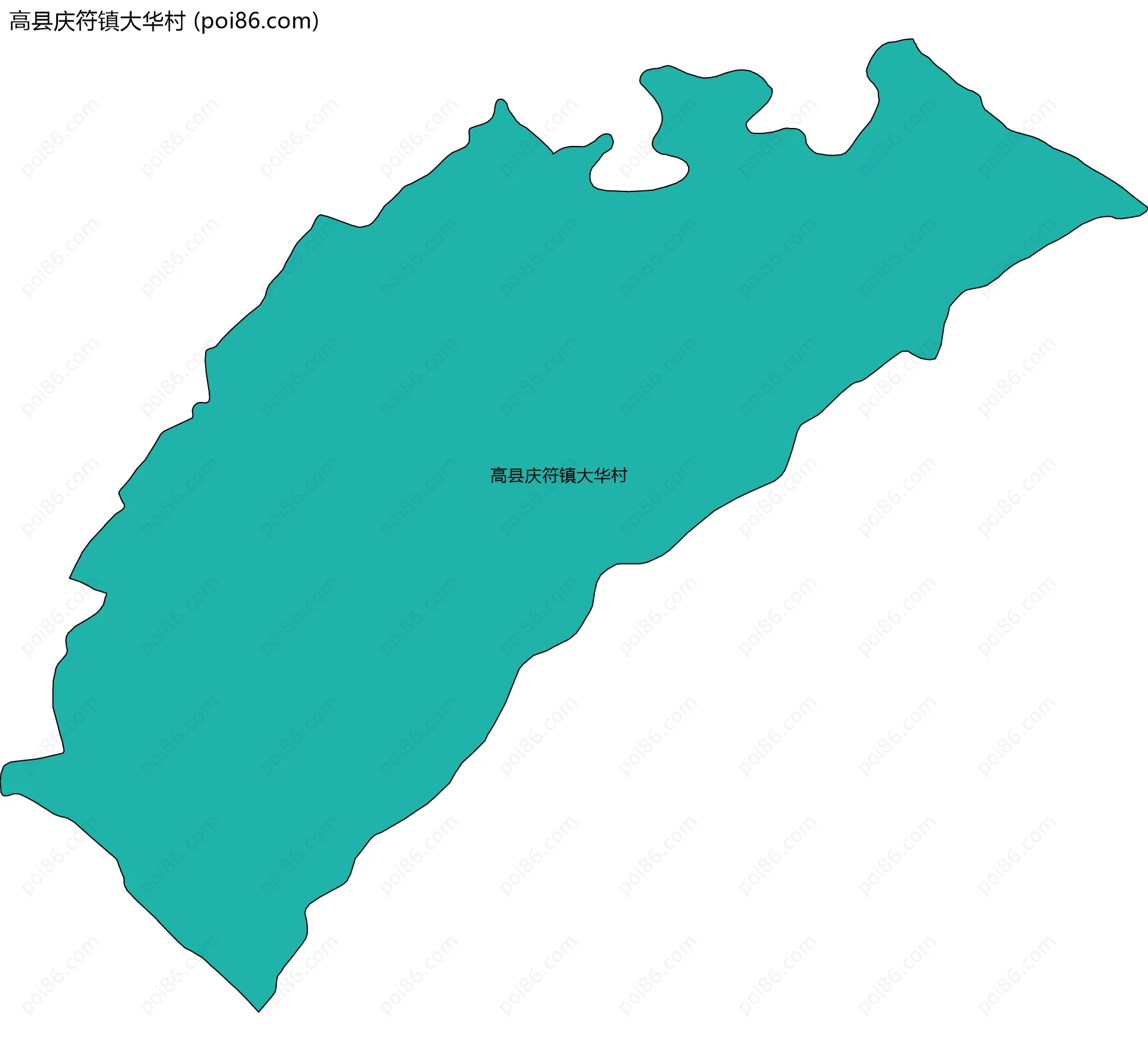 高县庆符镇大华村边界地图