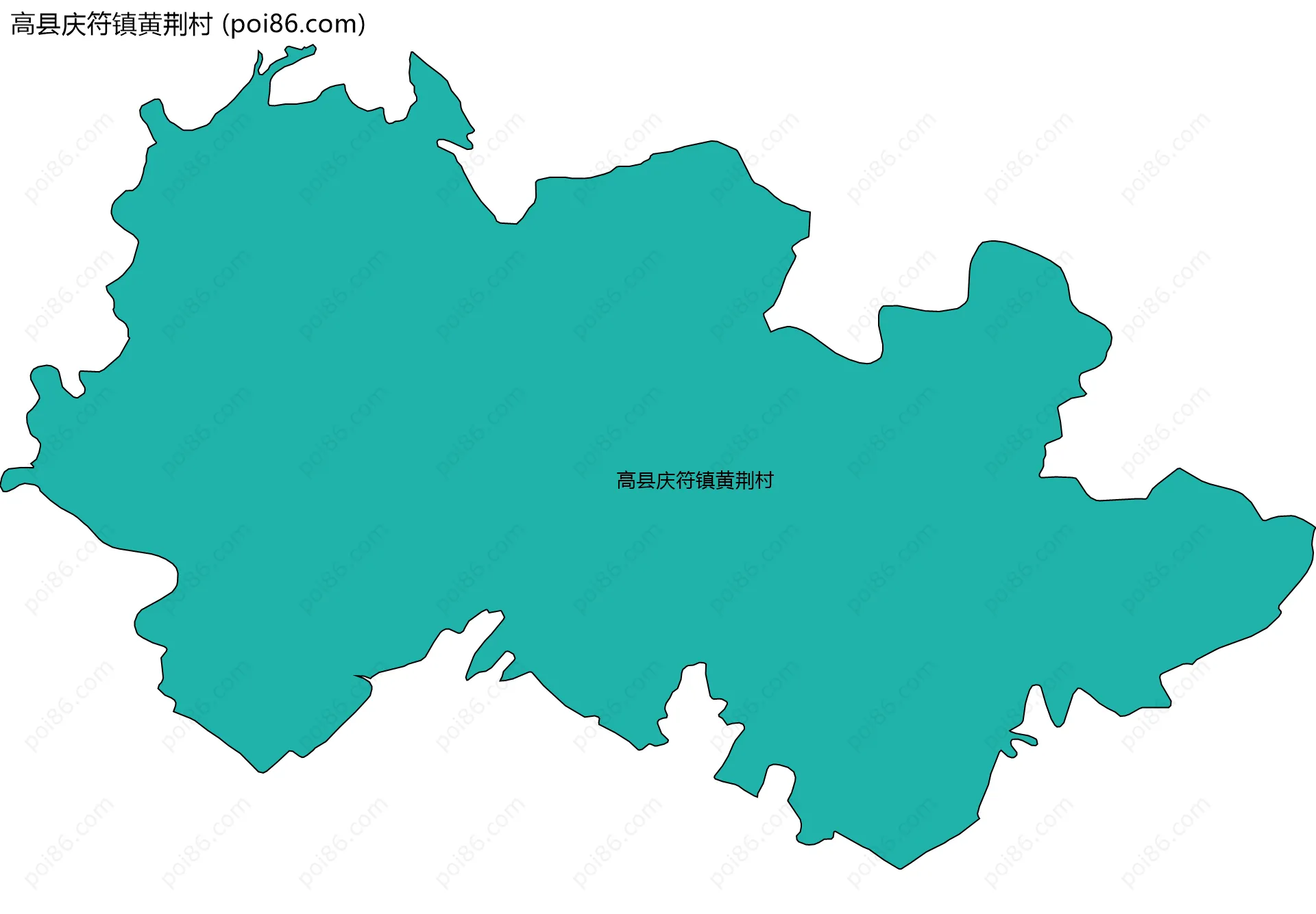 高县庆符镇黄荆村边界地图