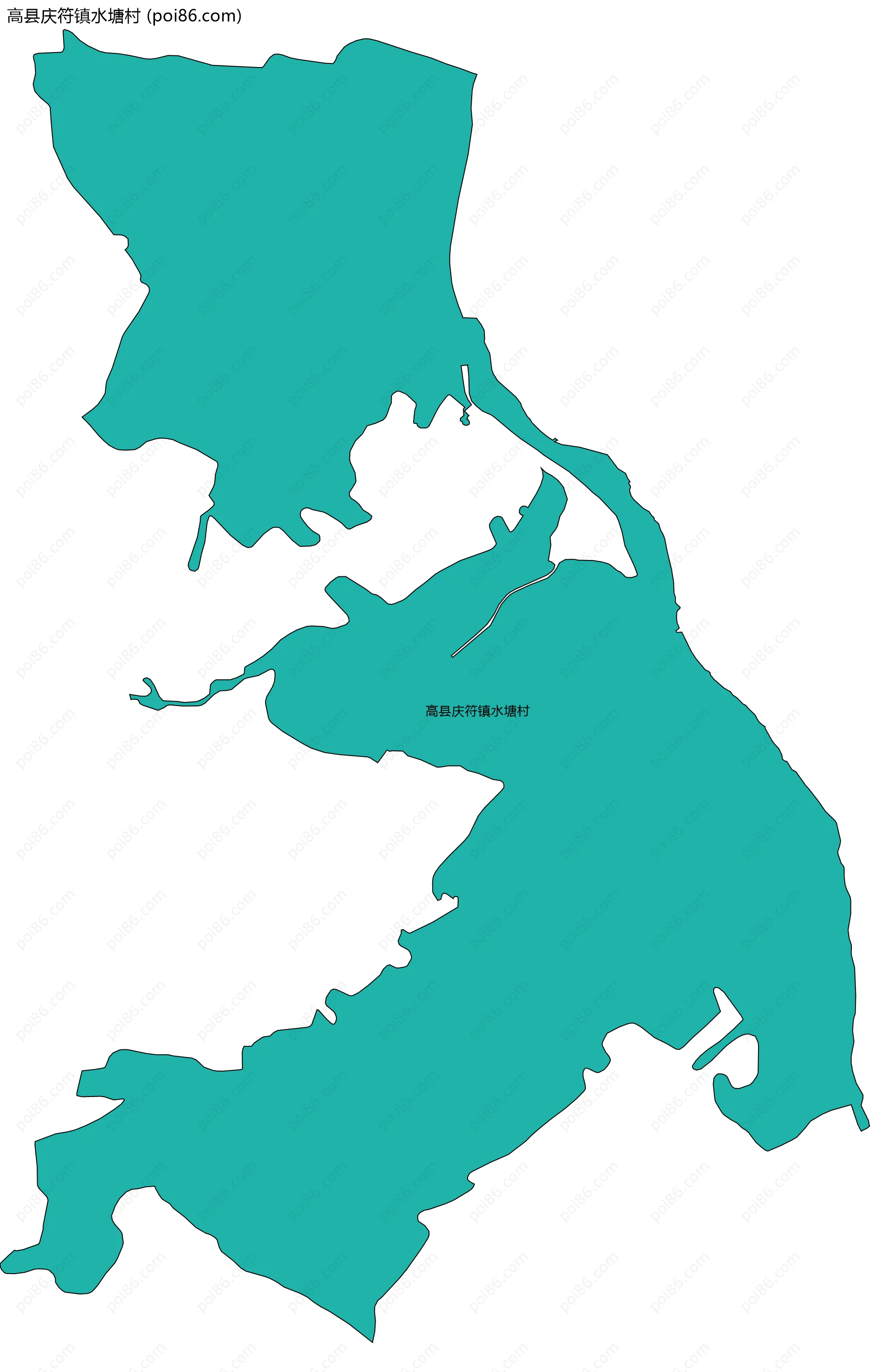 高县庆符镇水塘村边界地图